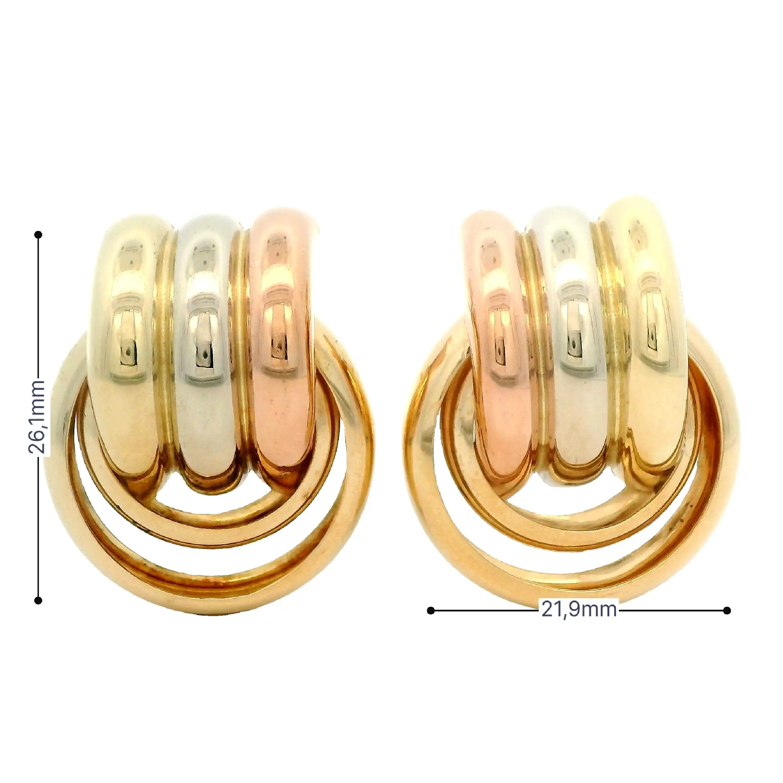 Ohrclips Tricolor Ohrclips Tricolor