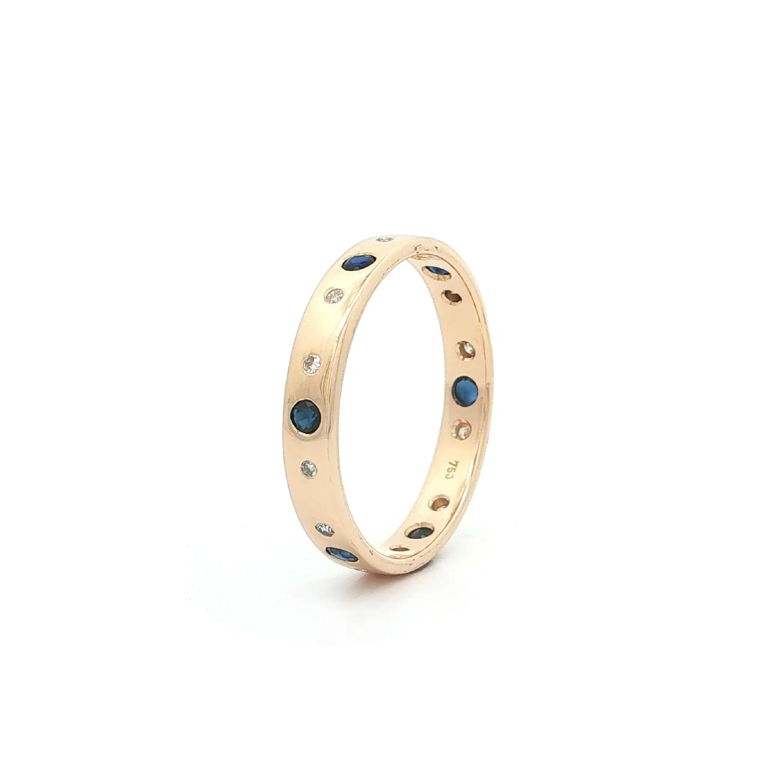 Ring Gelbgold mit Saphiren und Brillanten Ring Gelbgold mit Saphiren und Brillanten