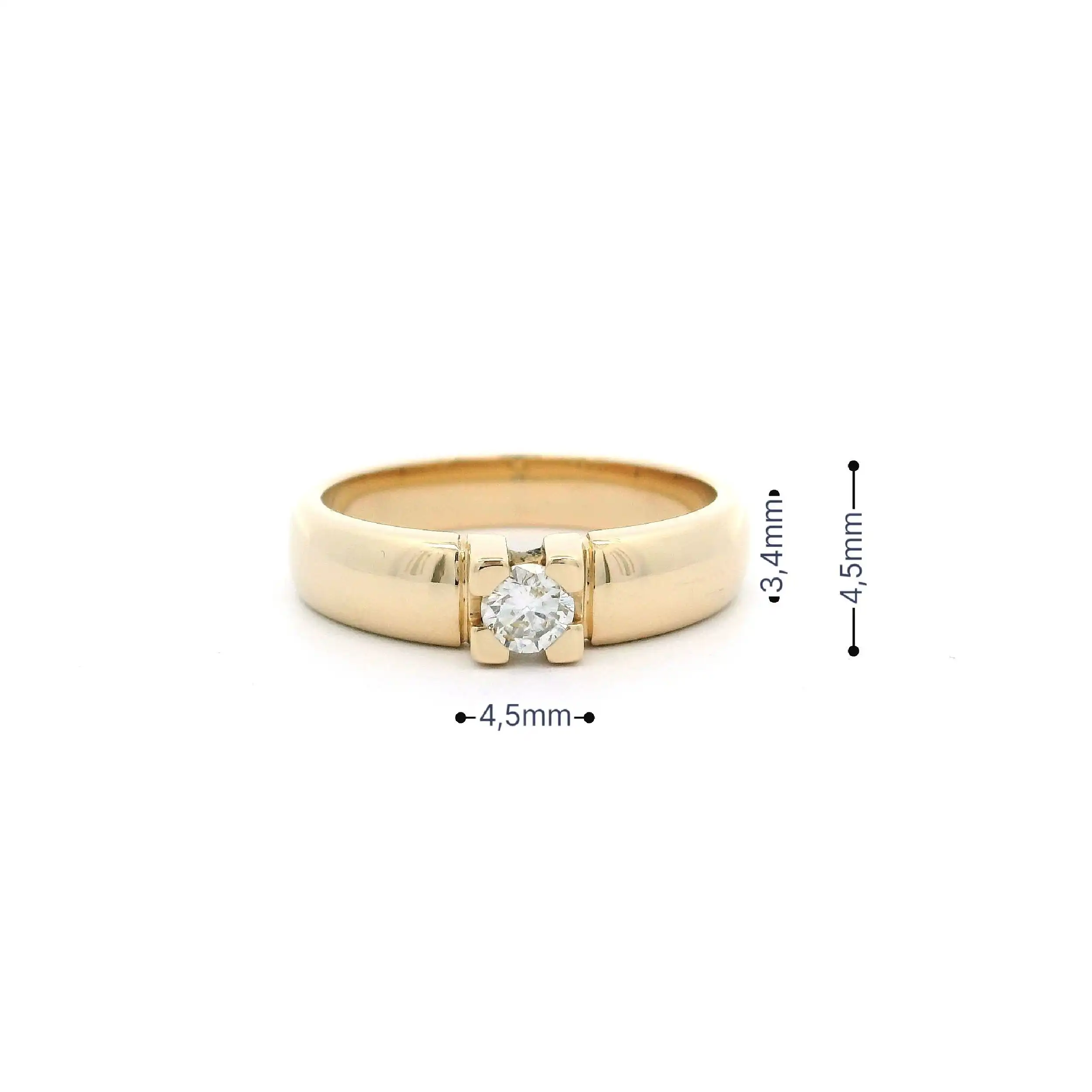 Ring Gelbgold Christ mit Brillant, graviert mit 0,20ct. Ring Gelbgold Christ mit Brillant, graviert mit 0,20ct.