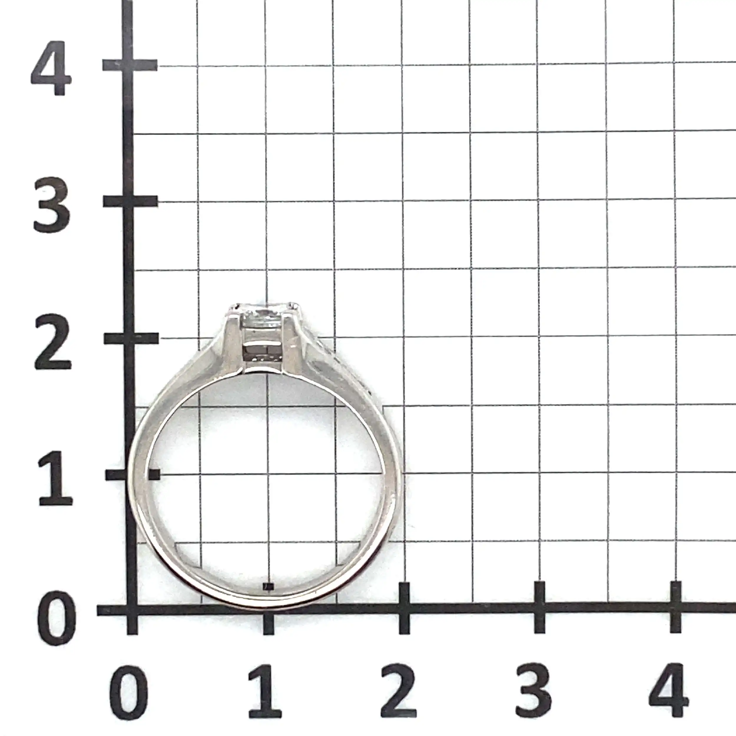 Ring Weißgold mit Brillanten und Diamant im Pincess-Cut Ring Weißgold mit Brillanten und Diamant im Pincess-Cut