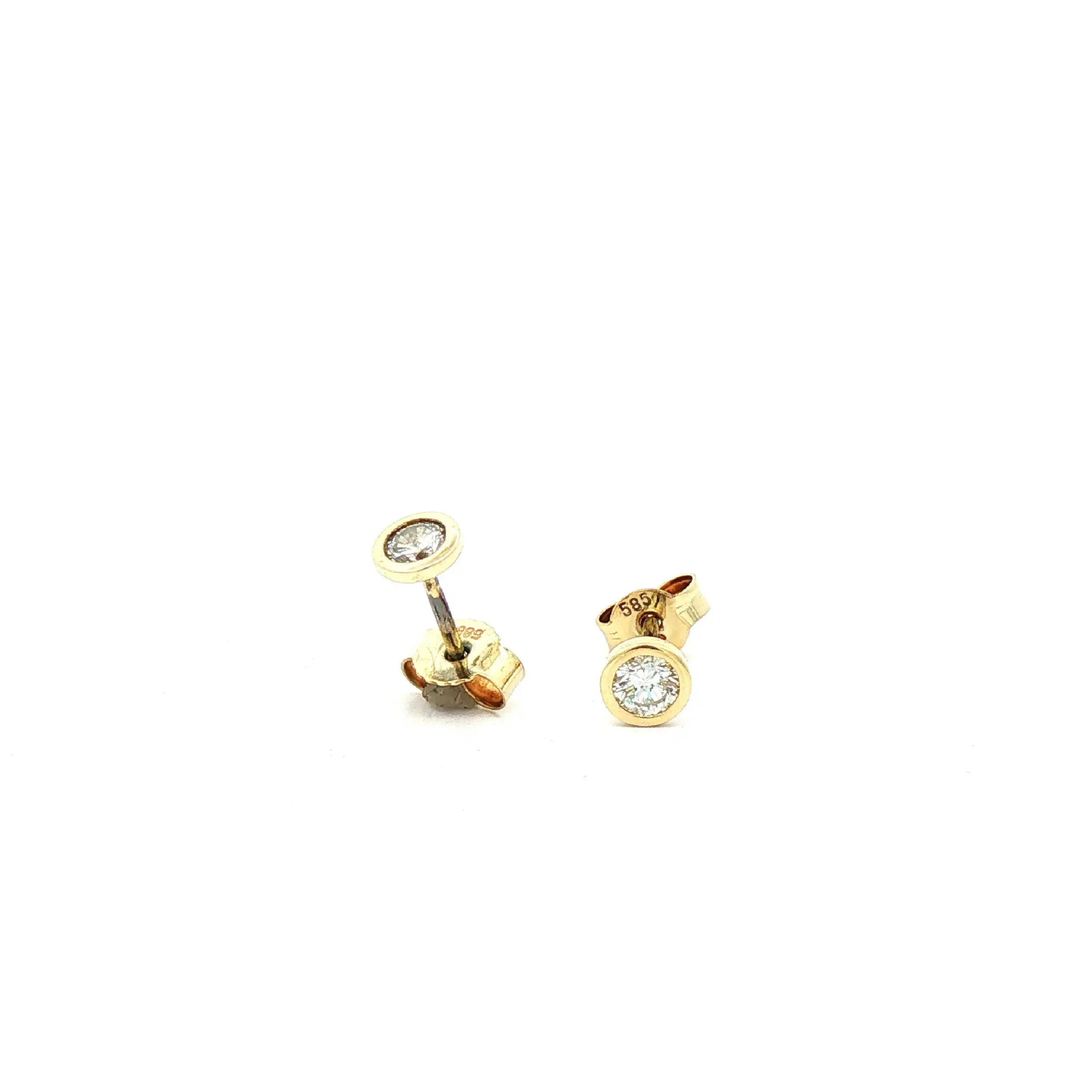 Ohrstecker Gelbgold mit Brillanten