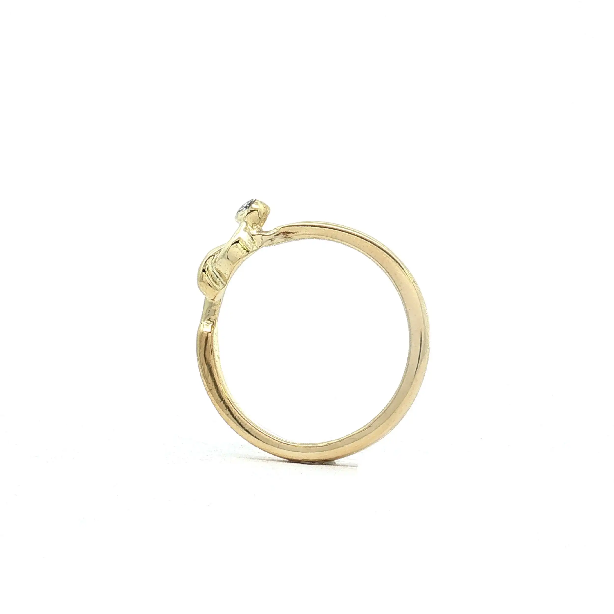 Ring Gelbgold mit Diamant Solitär Ring Gelbgold mit Diamant Solitär