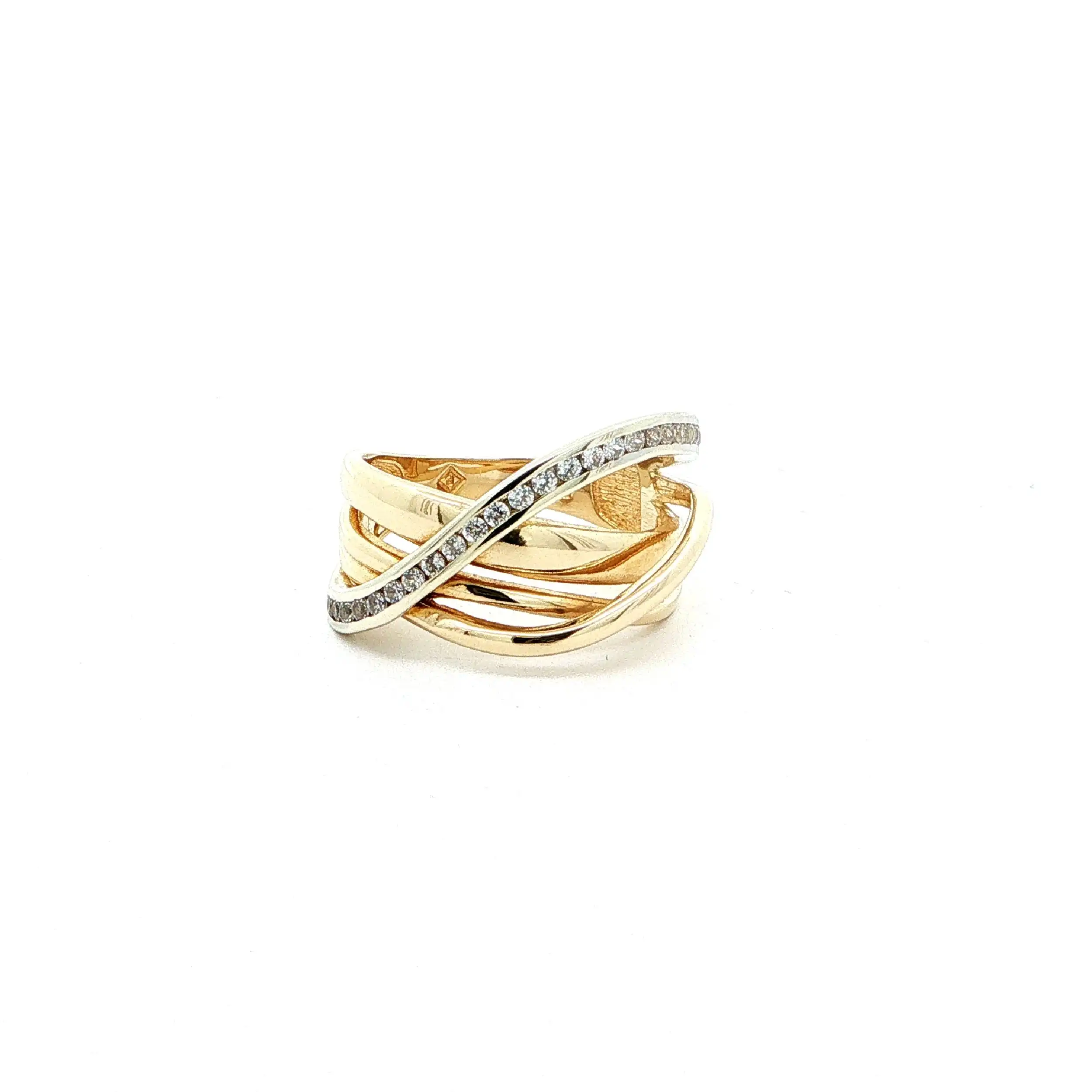 Ring Bicolor mit Zirkonia Ring Bicolor mit Zirkonia