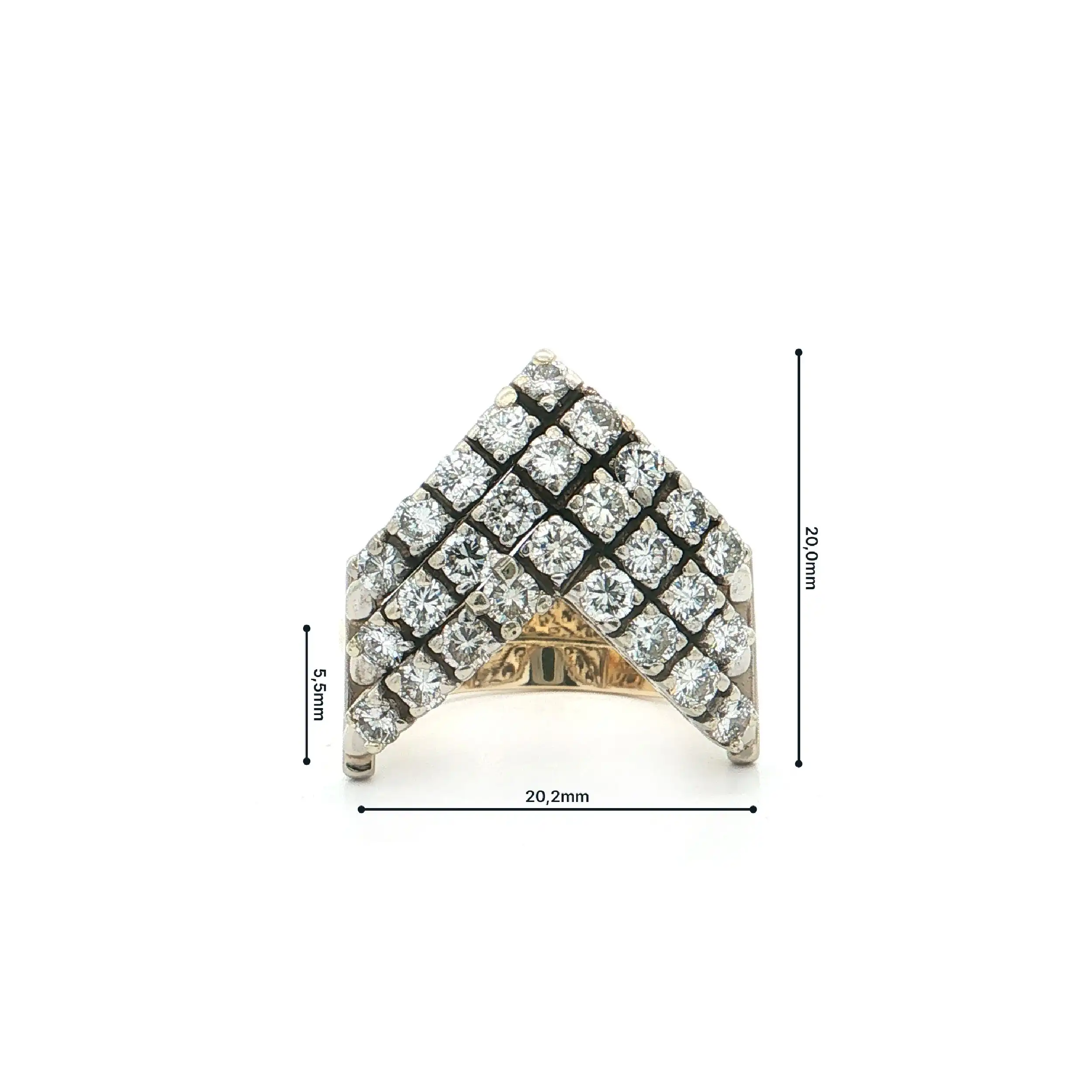 Ring Bicolor mit Brillanten