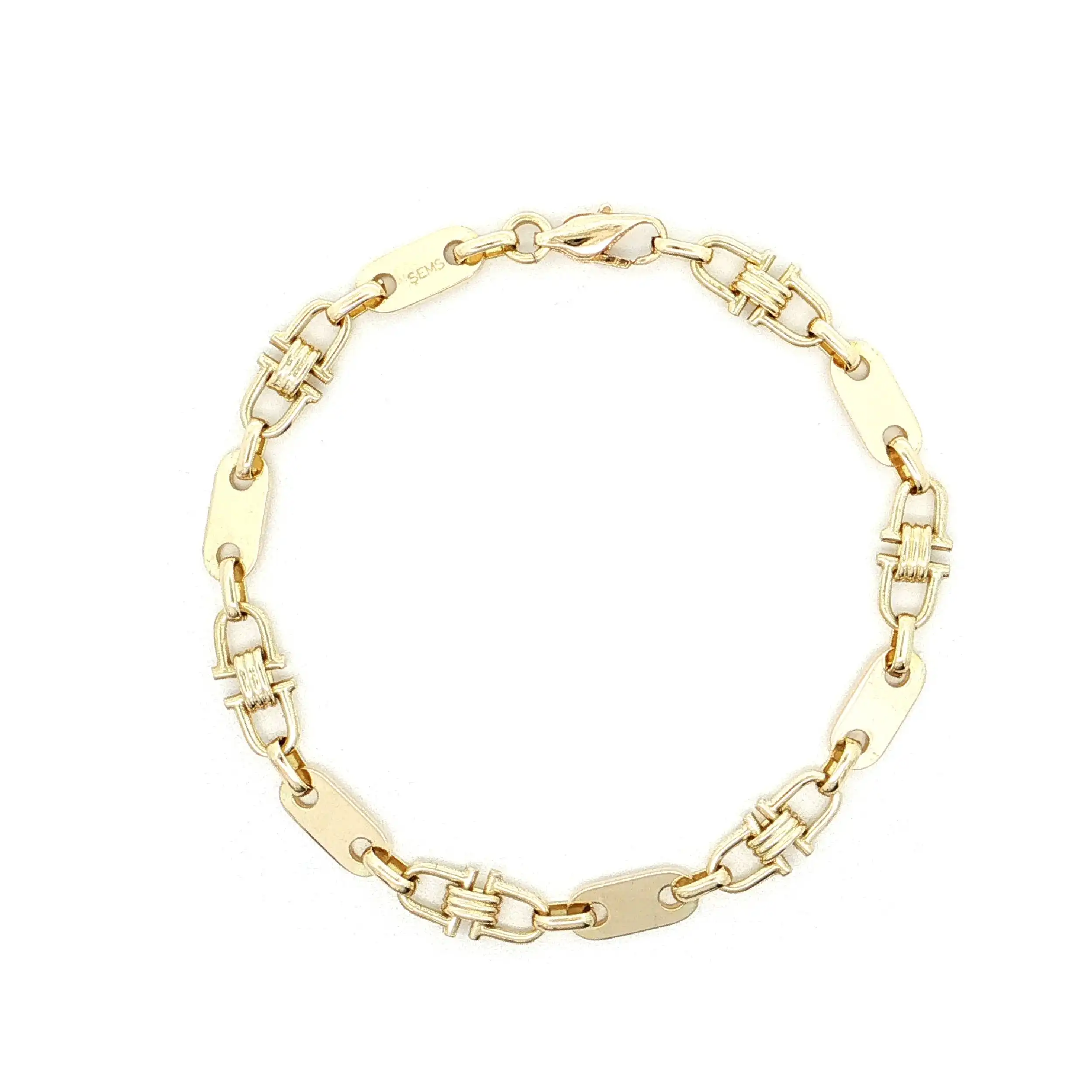 Plattenarmband Gelbgold