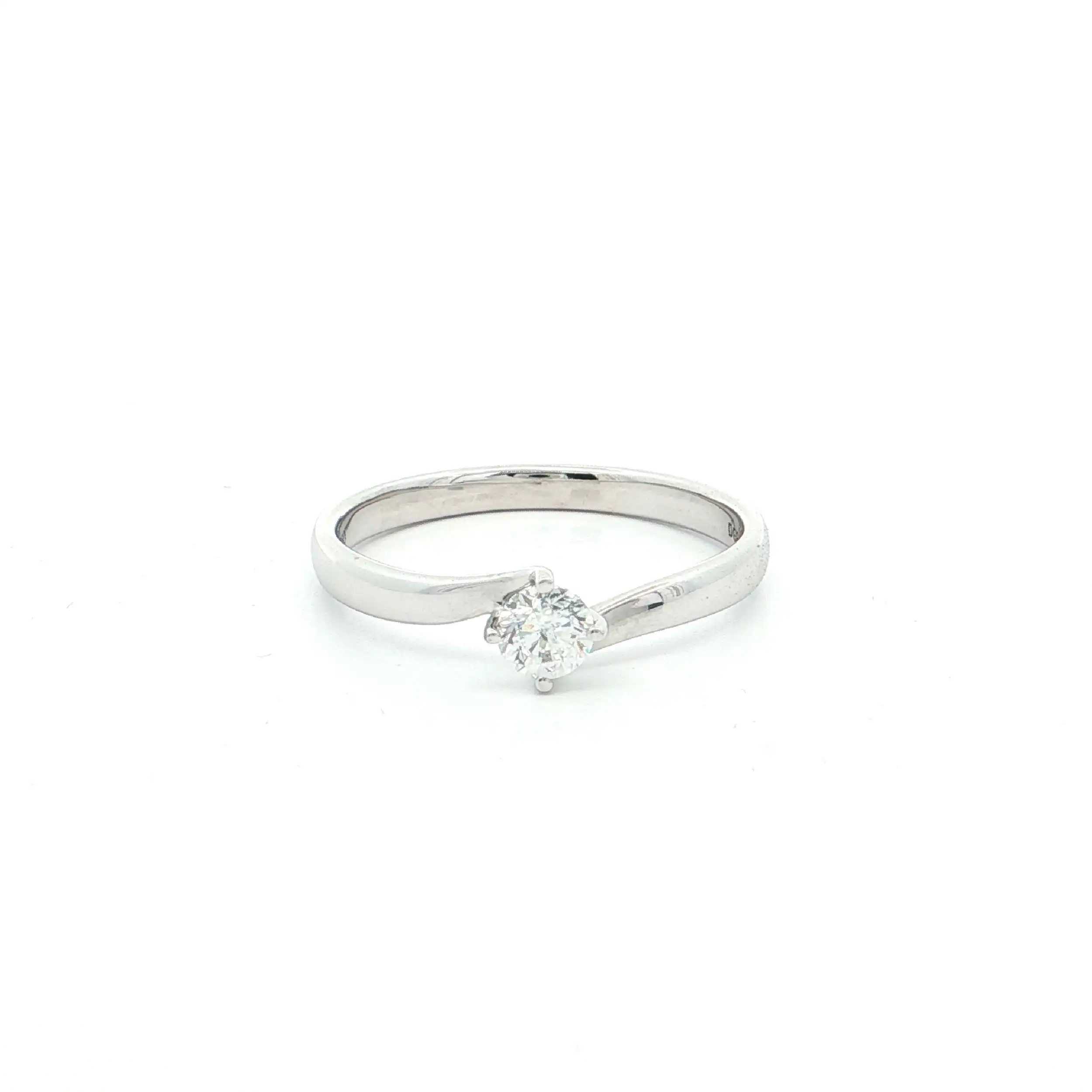 Solitärring Weißgold mit Brillant 0,25ct