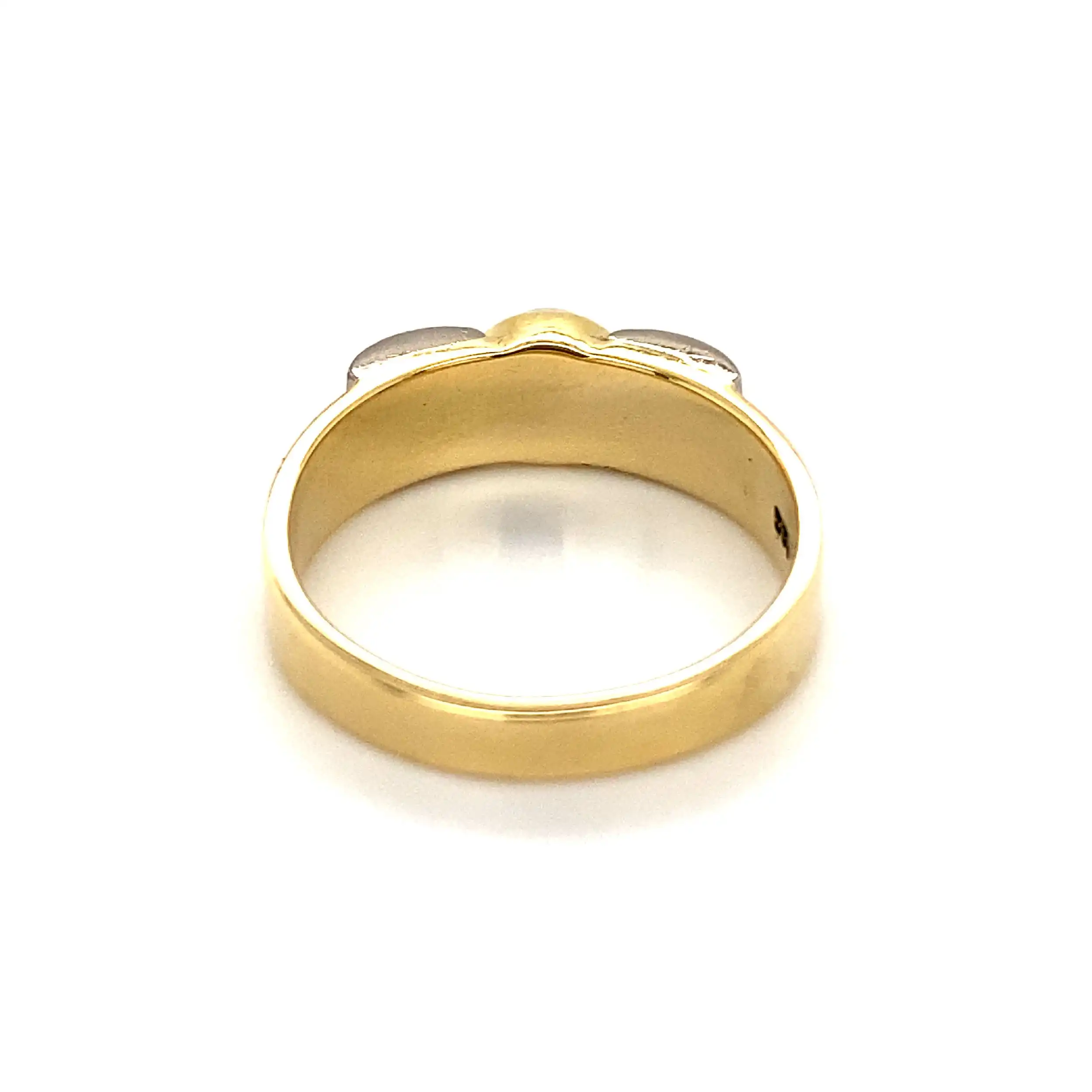 Ring Bicolor mit Perle & Diamantrosen