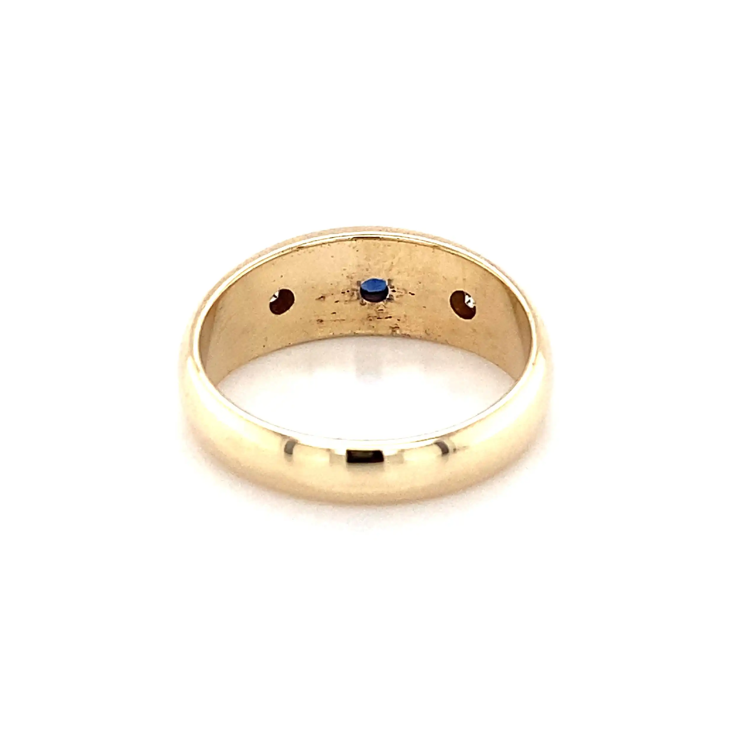 Ring Gelbgold mit Brillanten und blauem Farbstein Ring Gelbgold mit Brillanten und blauem Farbstein