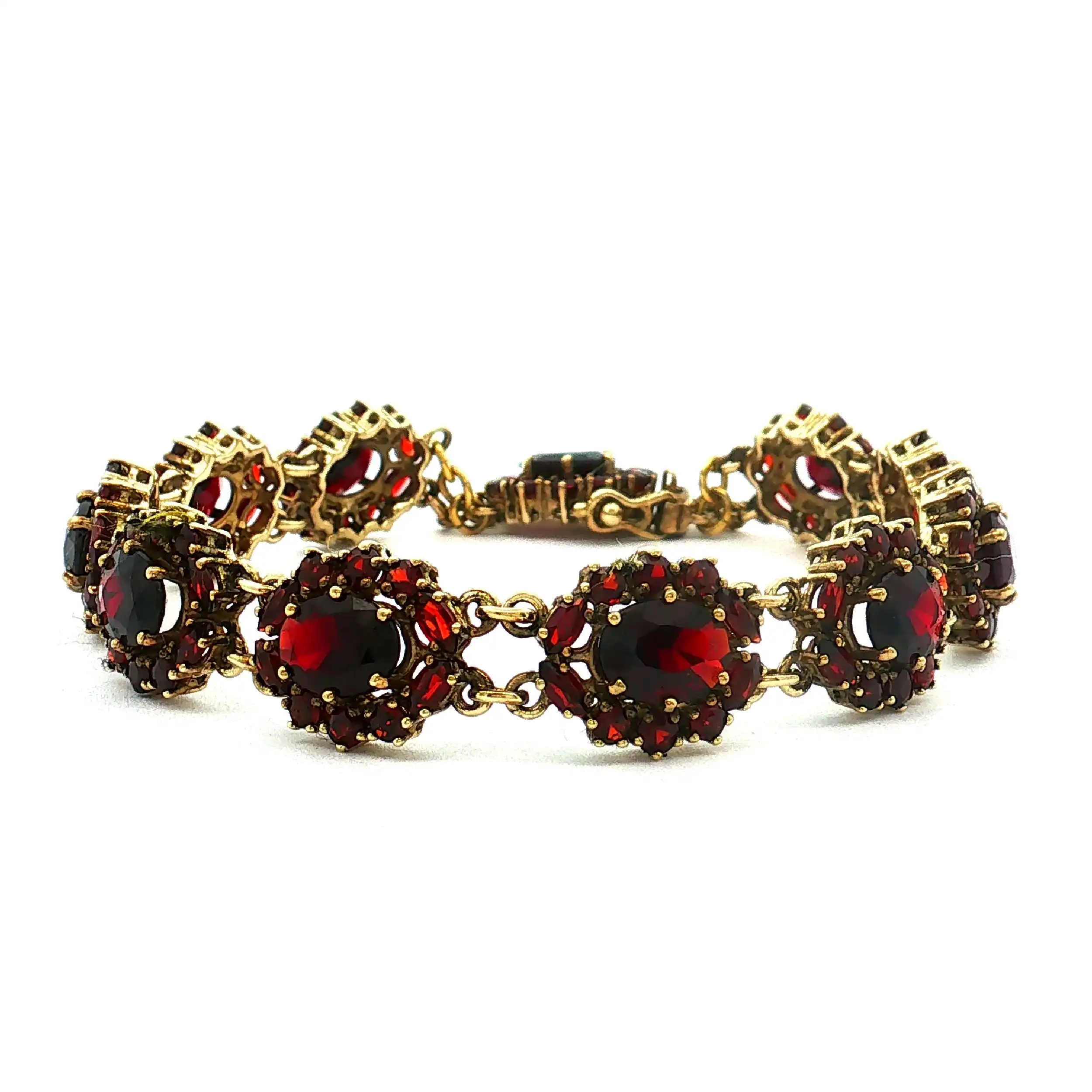 Armband Gelbgold mit Granat Armband Gelbgold mit Granat
