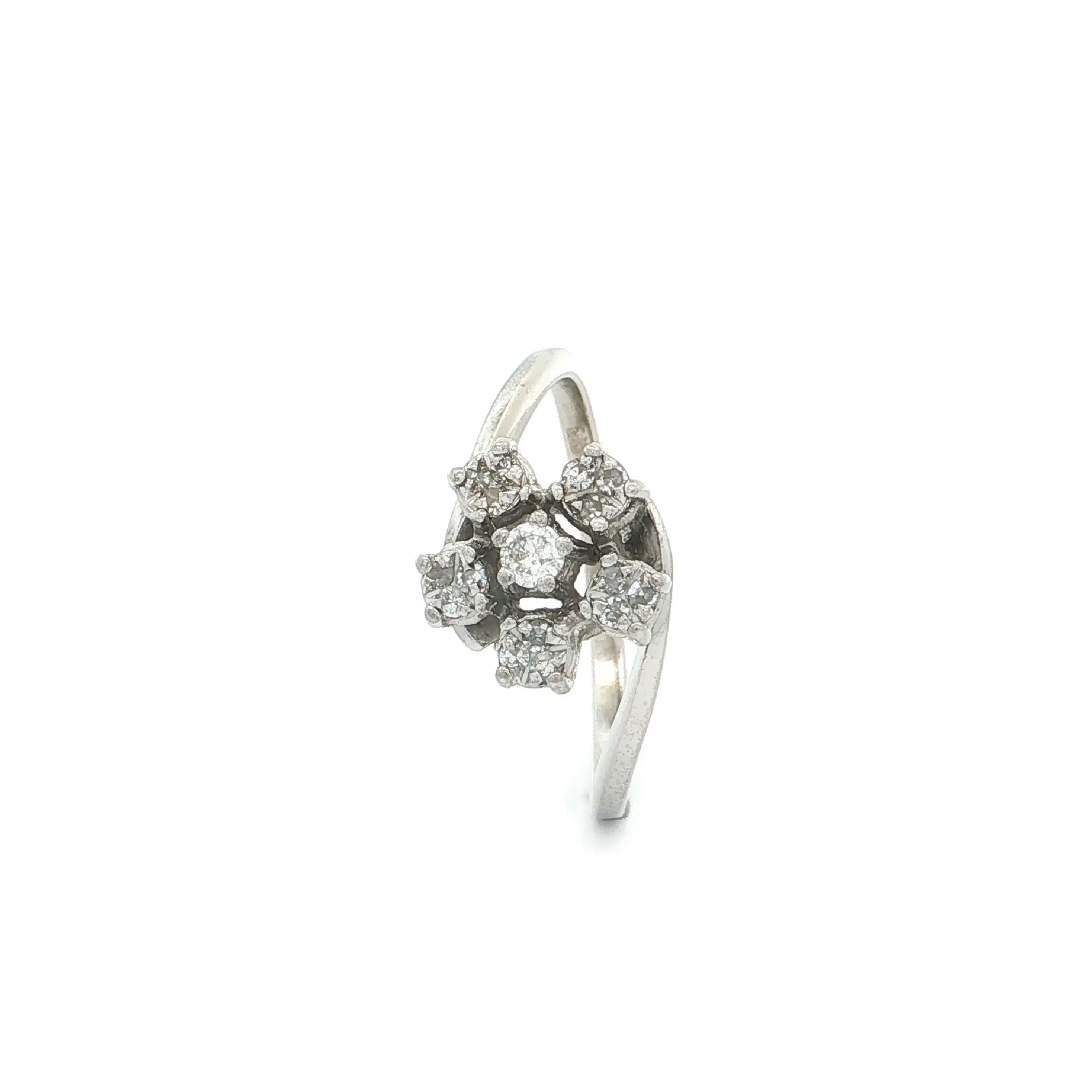 Ring Weißgold mit Brillant und Diamanten Ring Weißgold mit Brillant und Diamanten