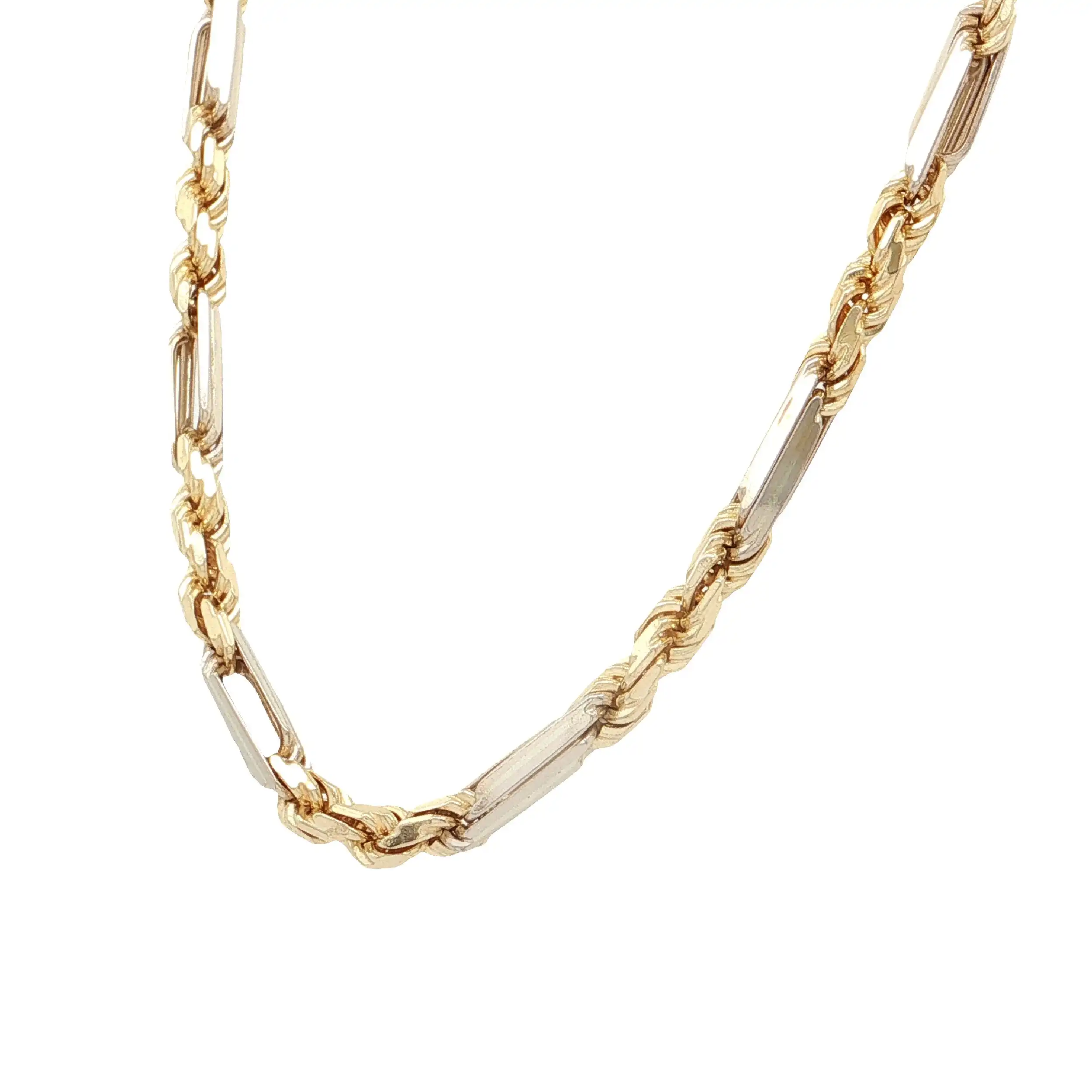 Stäbchenkordelkette Gelbgold