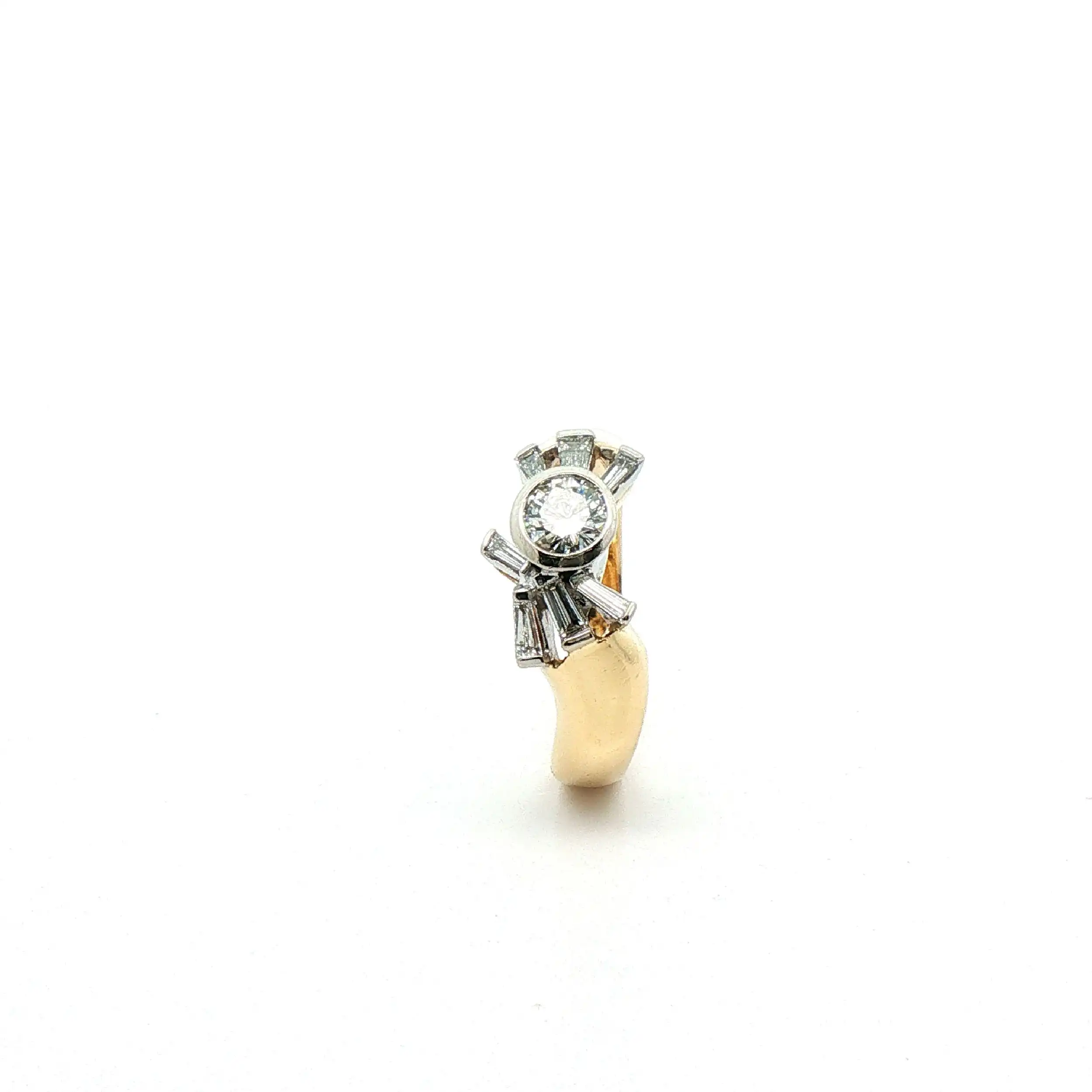 Ring Bicolor mit Diamanten und Brillant