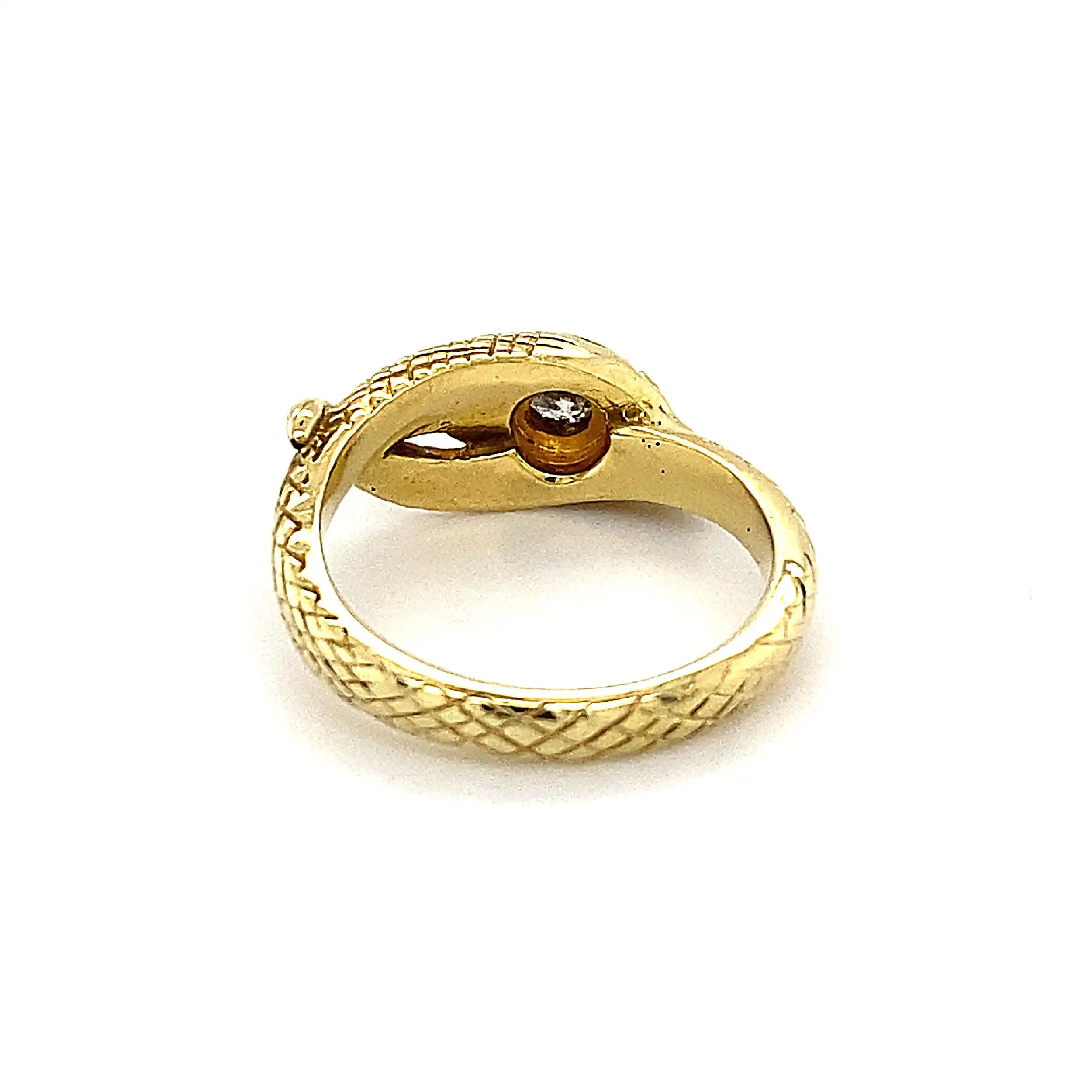 Ring Gelbgold Schlange mit Brillant Ring Gelbgold Schlange mit Brillant