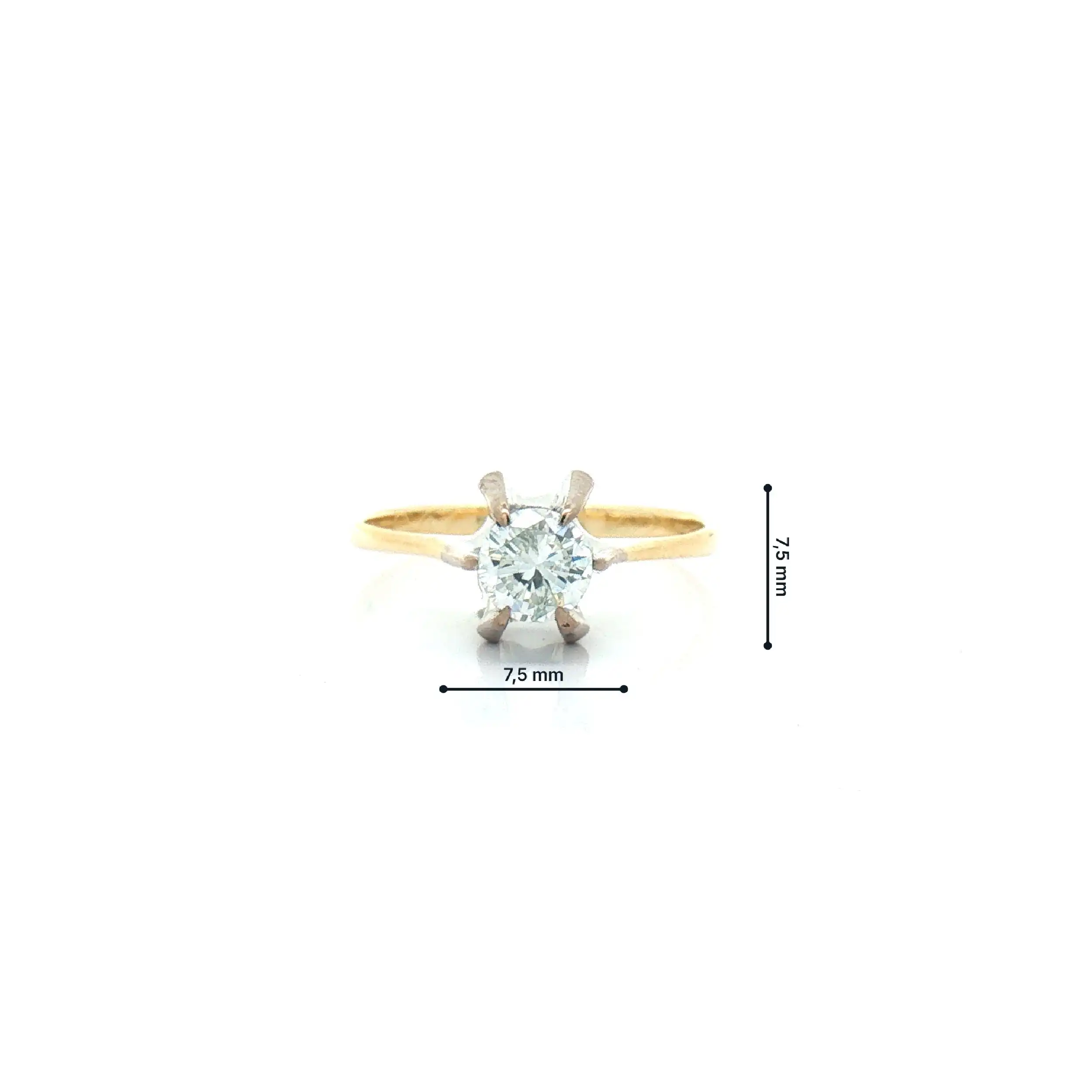 Ring Bicolor mit Brillant
