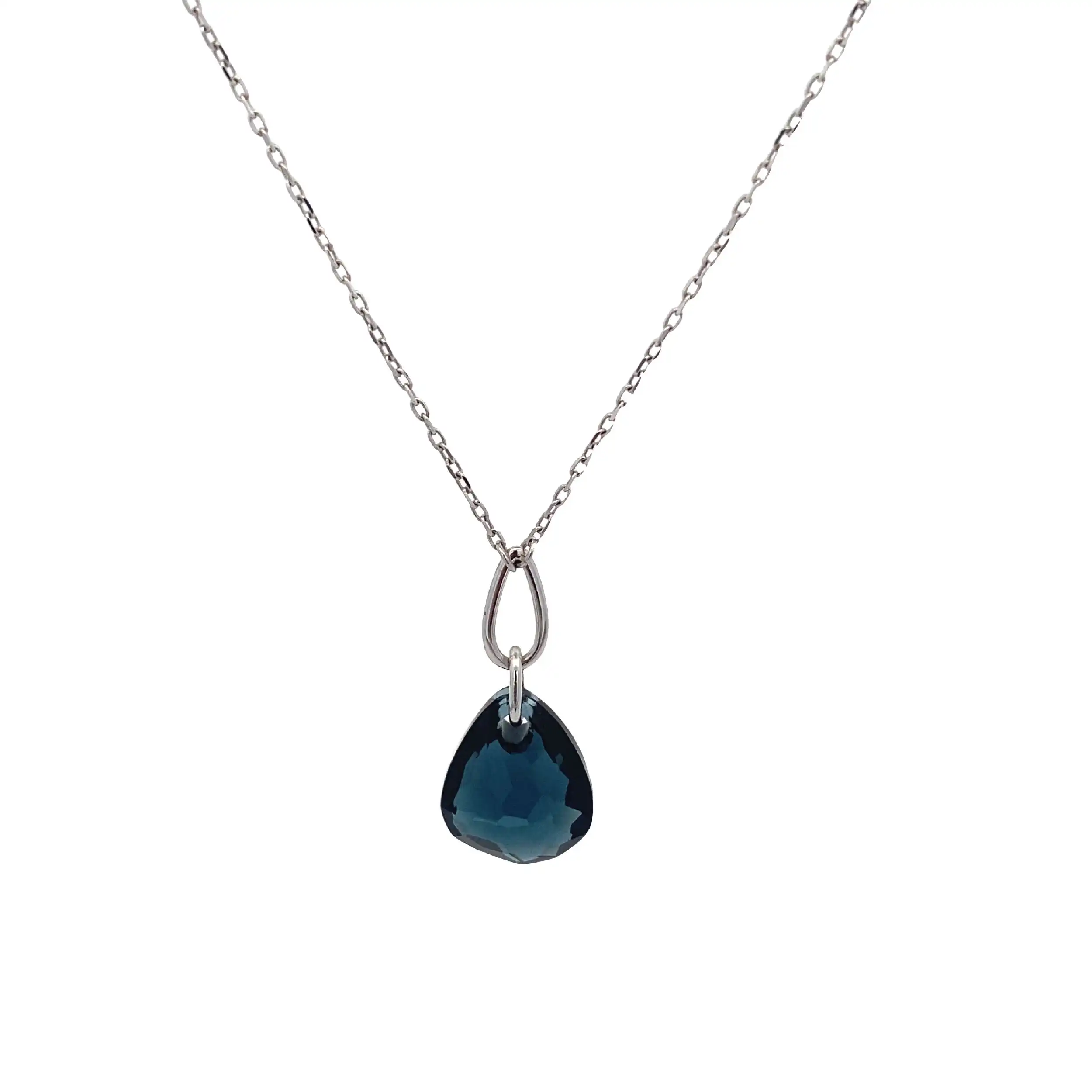 Kette mit blauem Farbstein Swarovski
