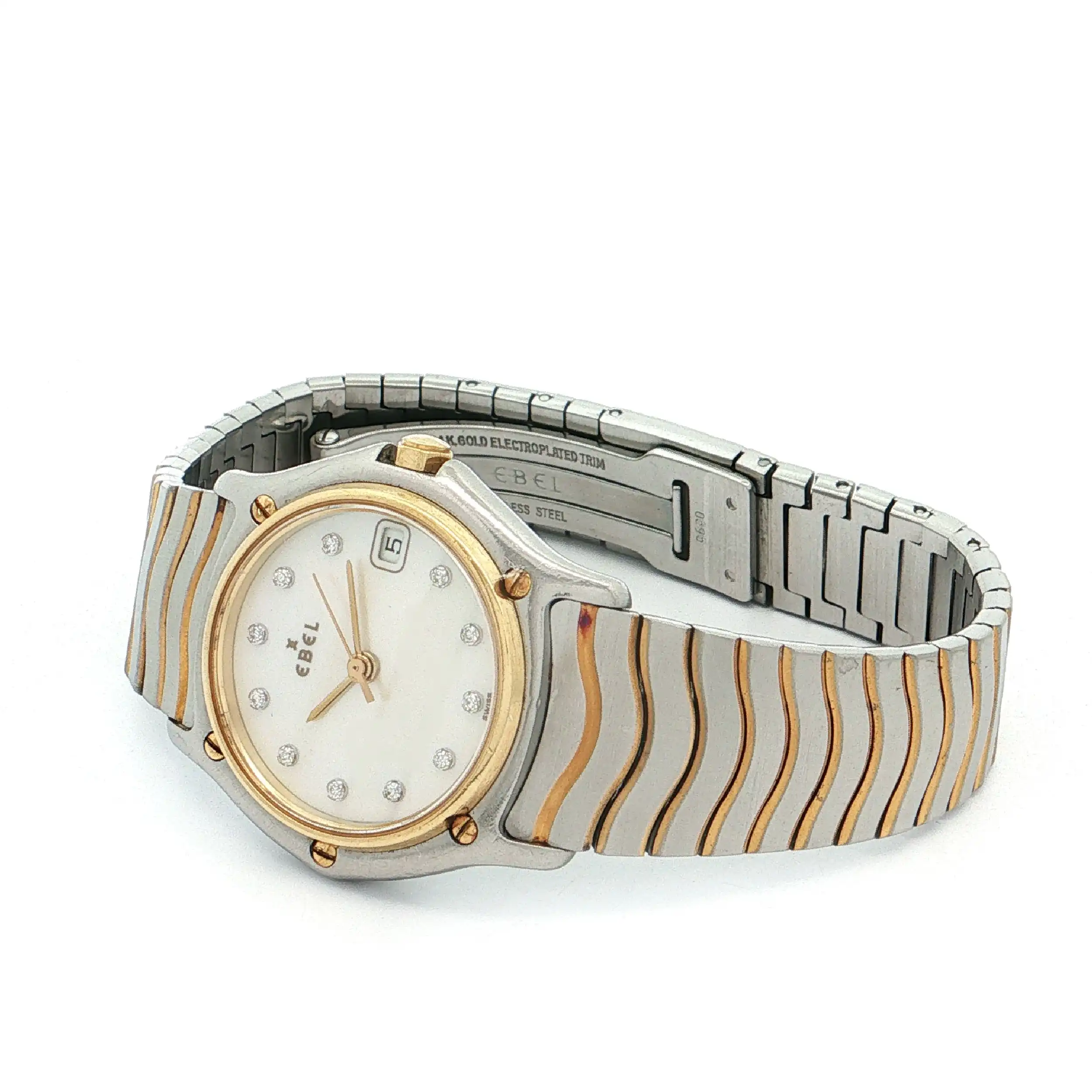 Damenuhr Ebel Sportwave 26mm mit Diamant Indizes Ref.183908 Damenuhr Ebel Sportwave 26mm mit Diamant Indizes Ref.183908