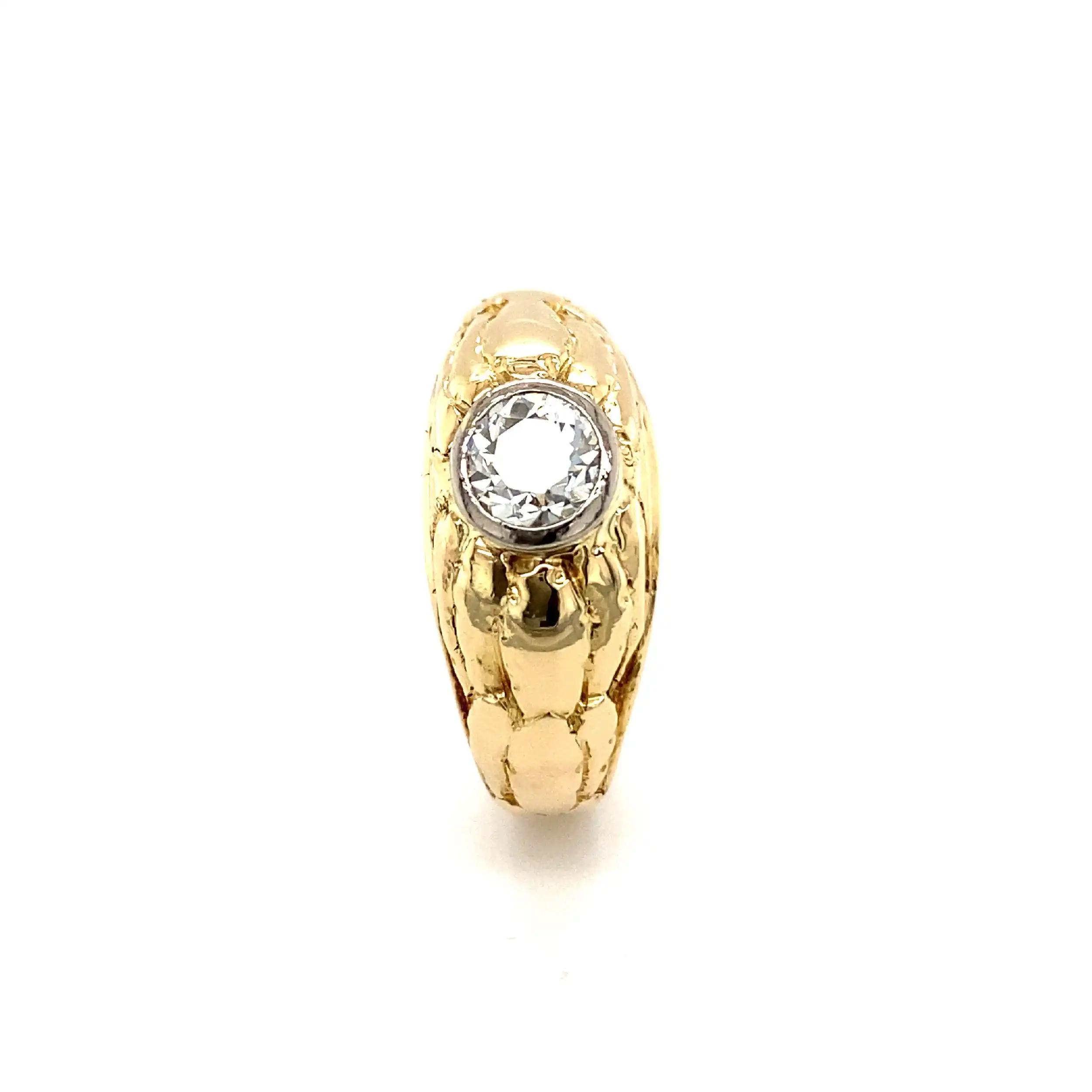 Ring Gelbgold mit Altschliff-Brillant