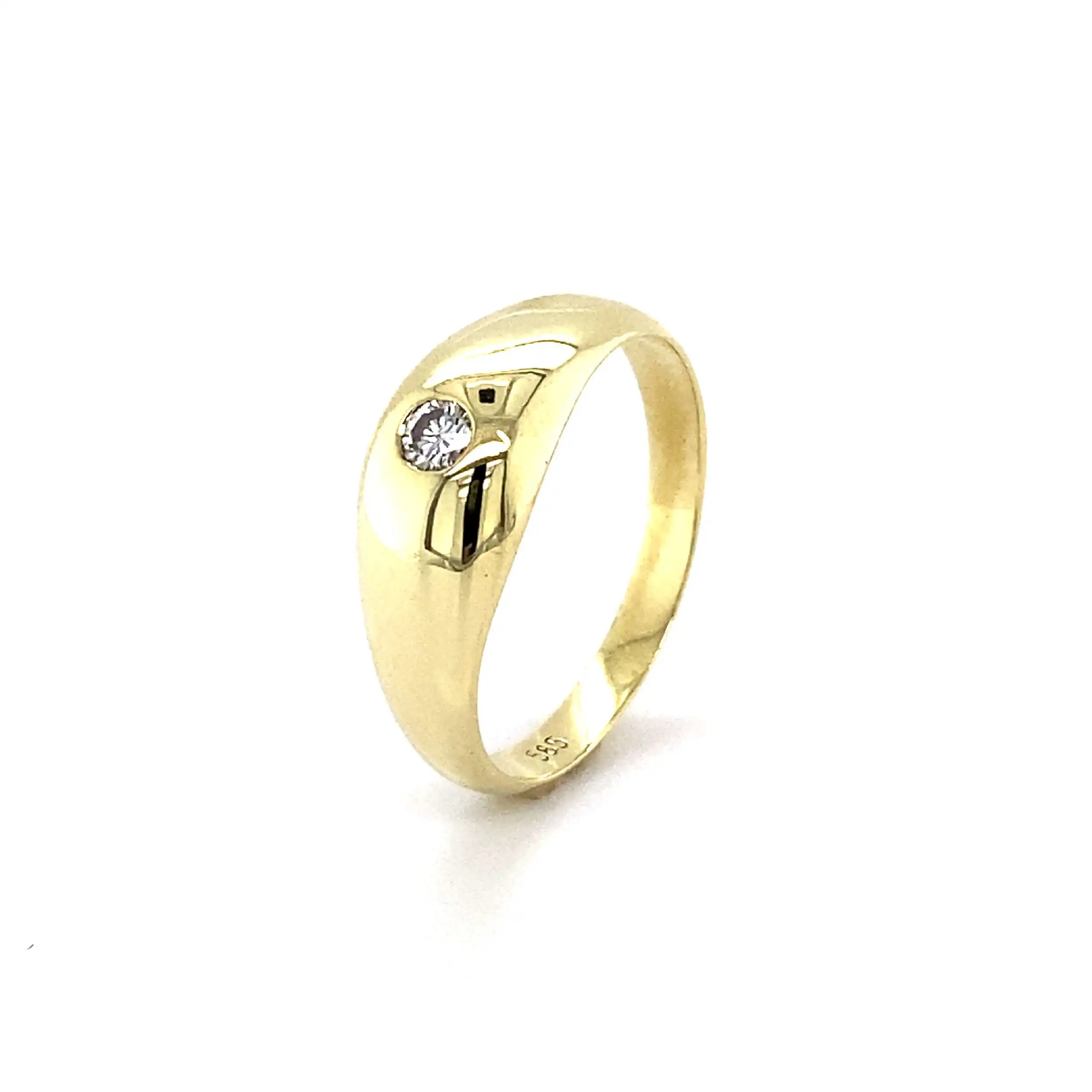 Ring Gelbgold mit Brillant Ring Gelbgold mit Brillant