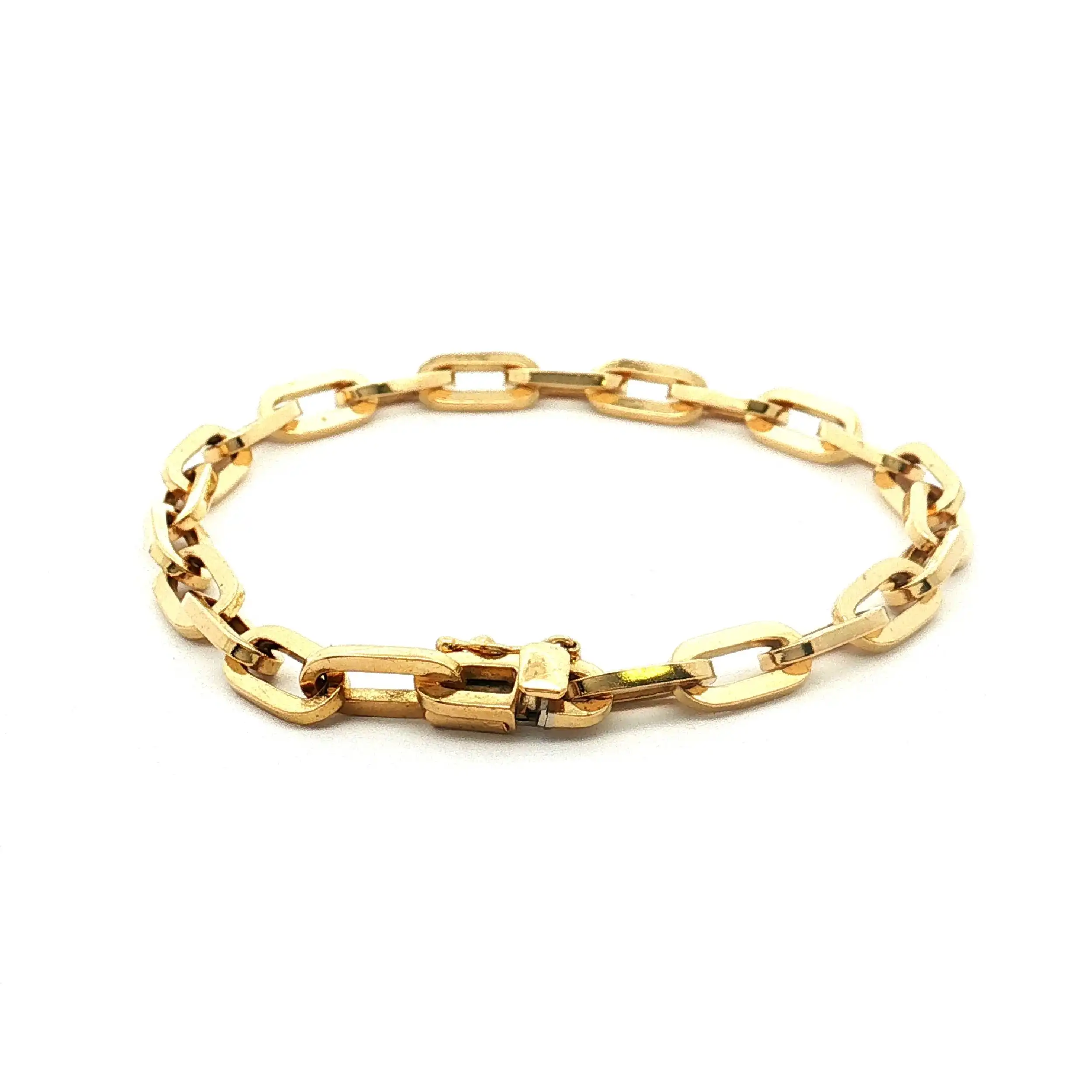 Papercliparmband Gelbgold