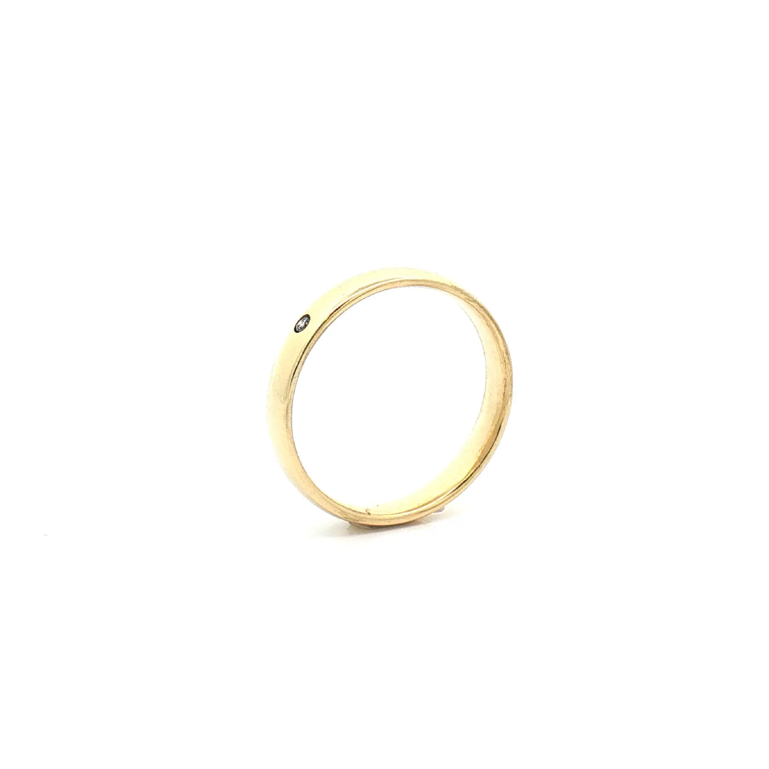 Trauring Gelbgold mit Brillant