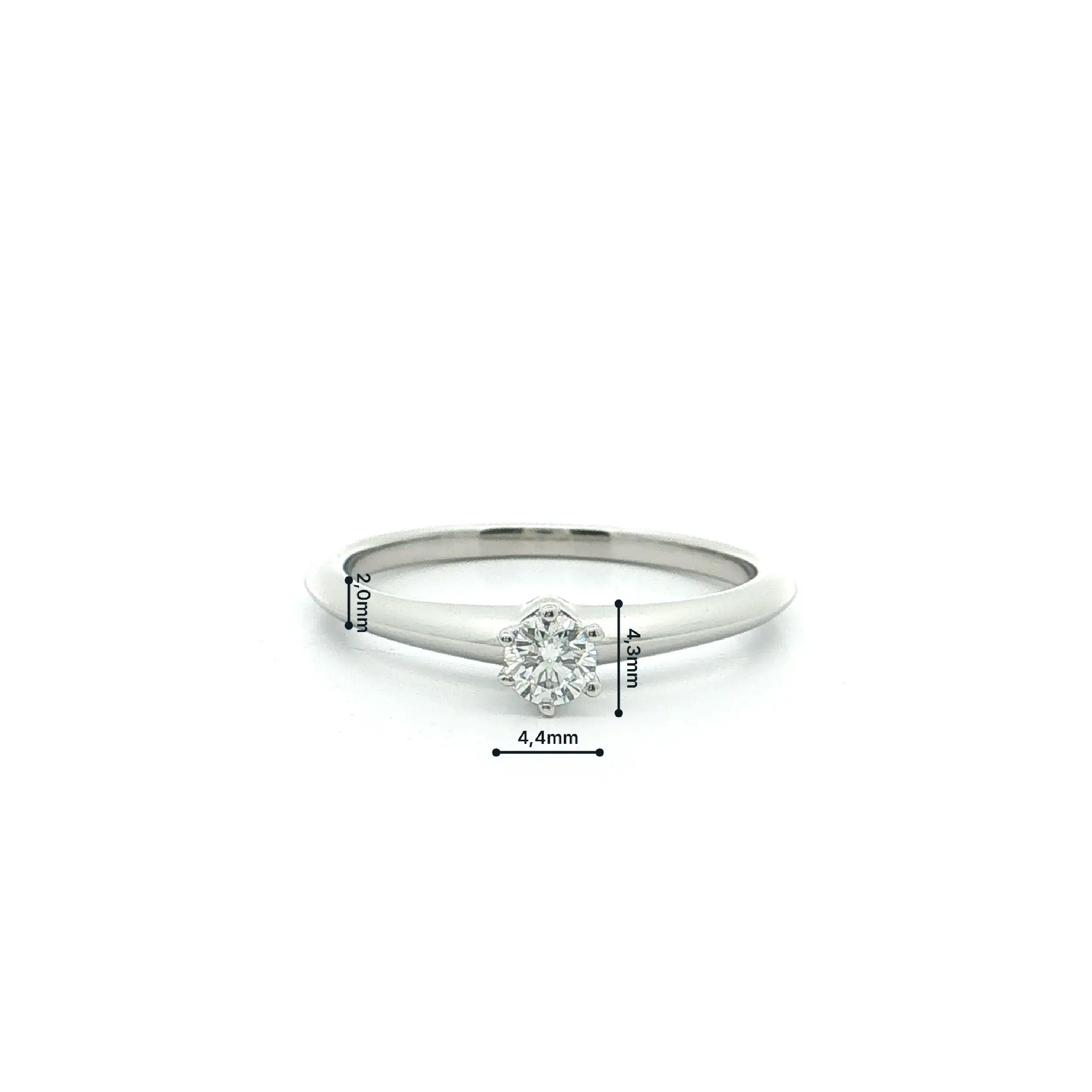 Solitärring Platin Tiffany