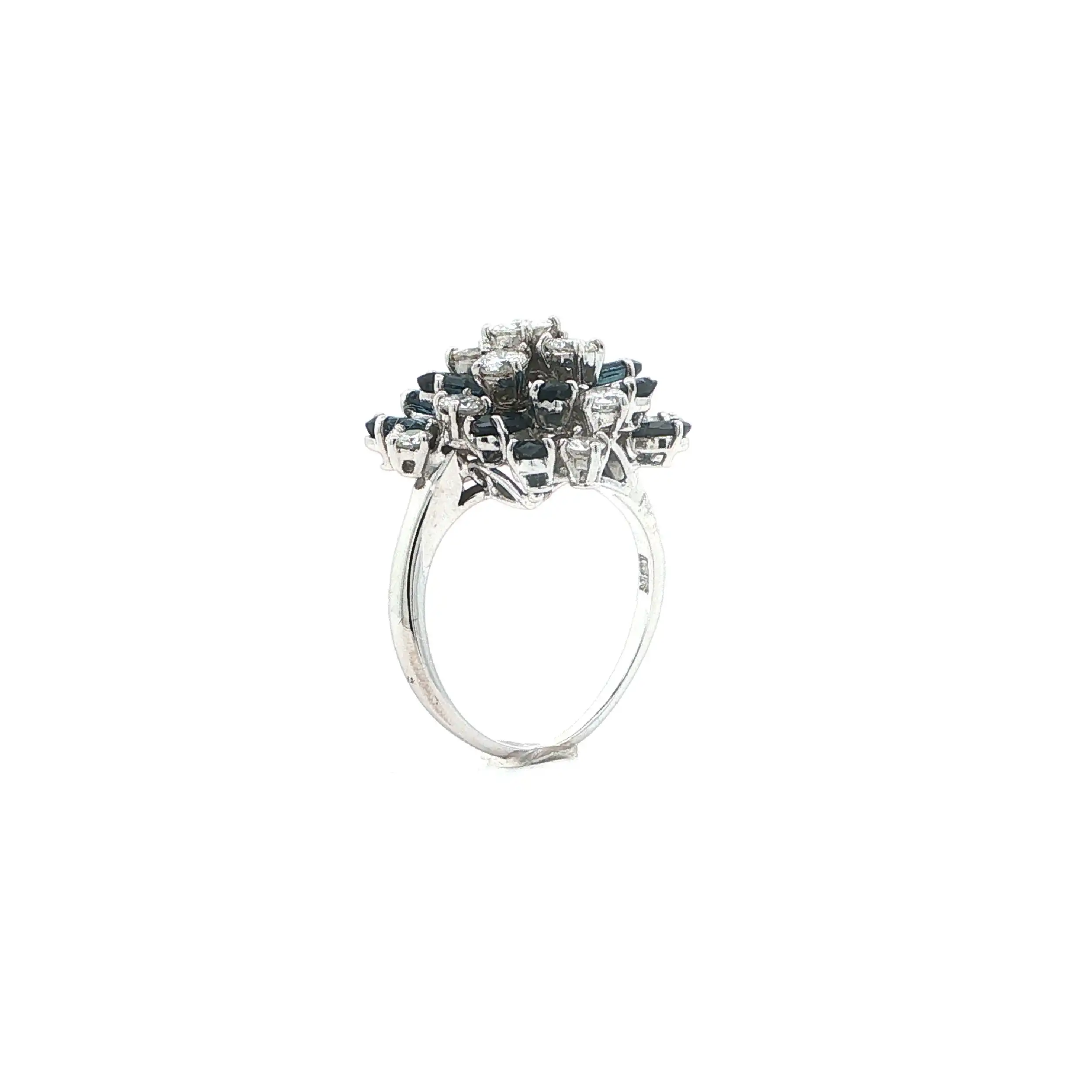 Ring Weißgold mit Saphiren & Brillanten Ring Weißgold mit Saphiren & Brillanten