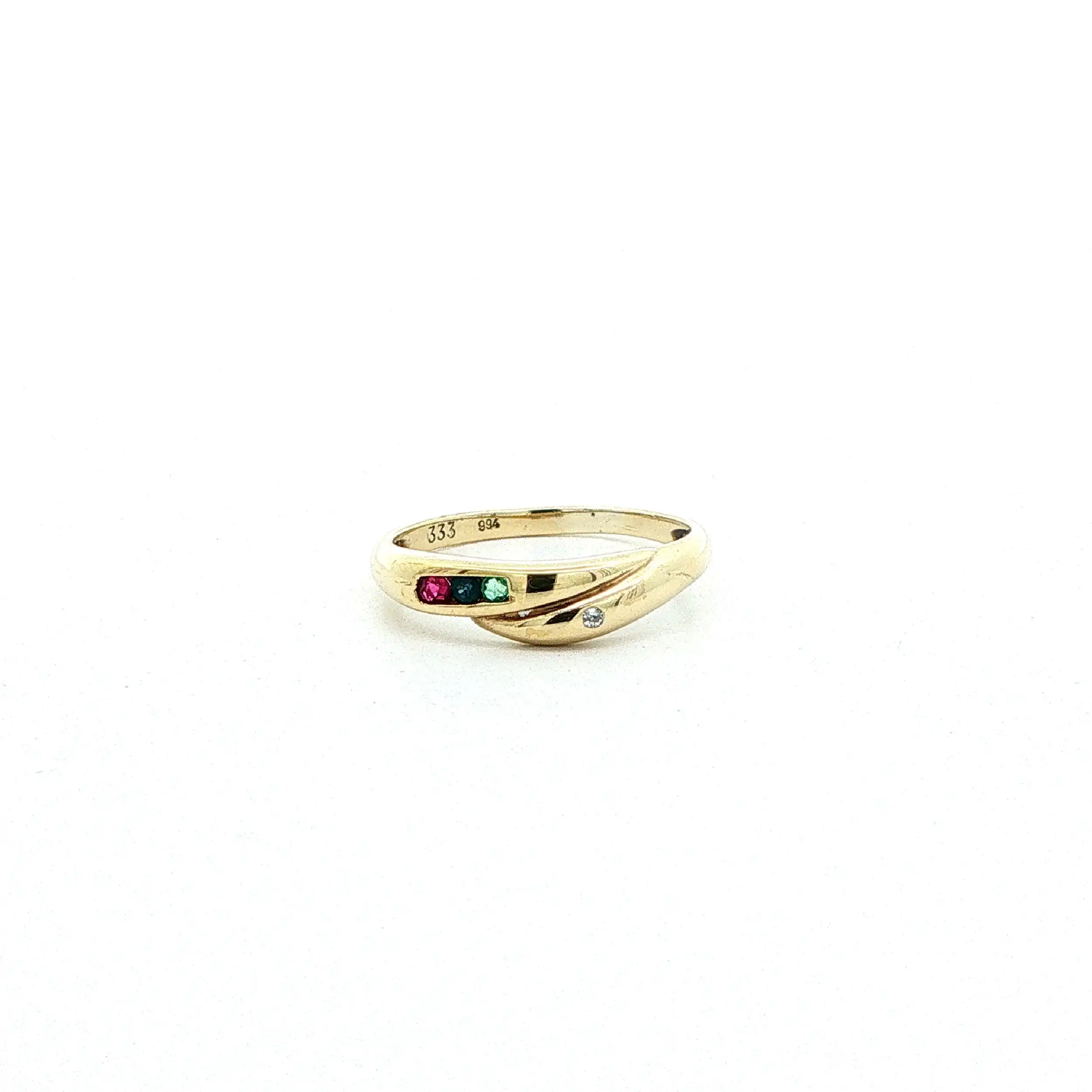 Ring Gelbgold mit Rubin, Saphir, Smaragd & Diamant Ring Gelbgold mit Rubin, Saphir, Smaragd & Diamant