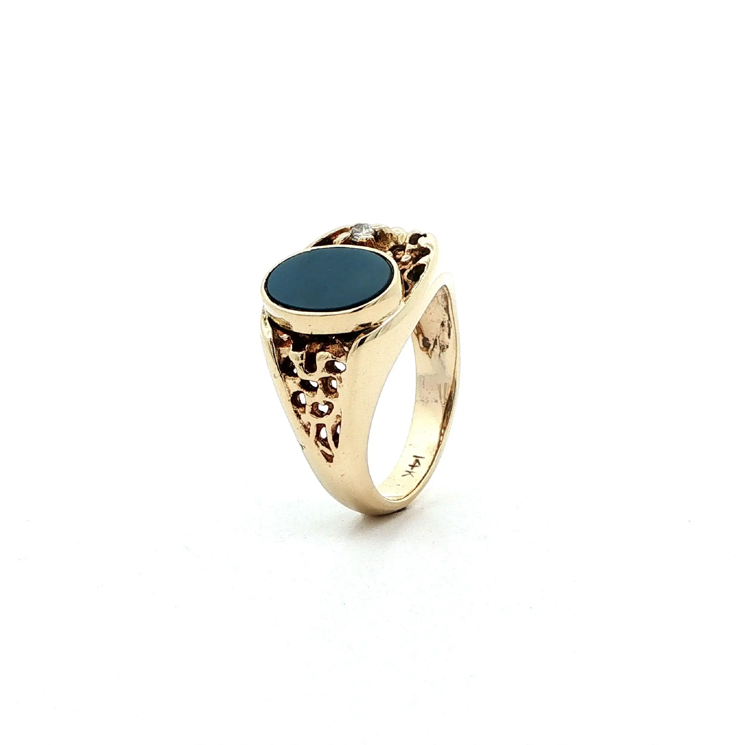 Ring Gelbgold mit Lagenstein & Brillant