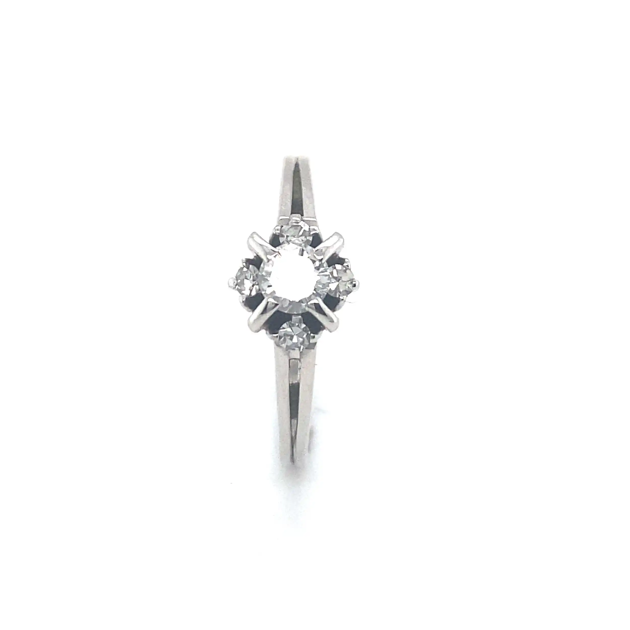 Ring Weißgold mit Brillant und Diamanten Ring Weißgold mit Brillant und Diamanten