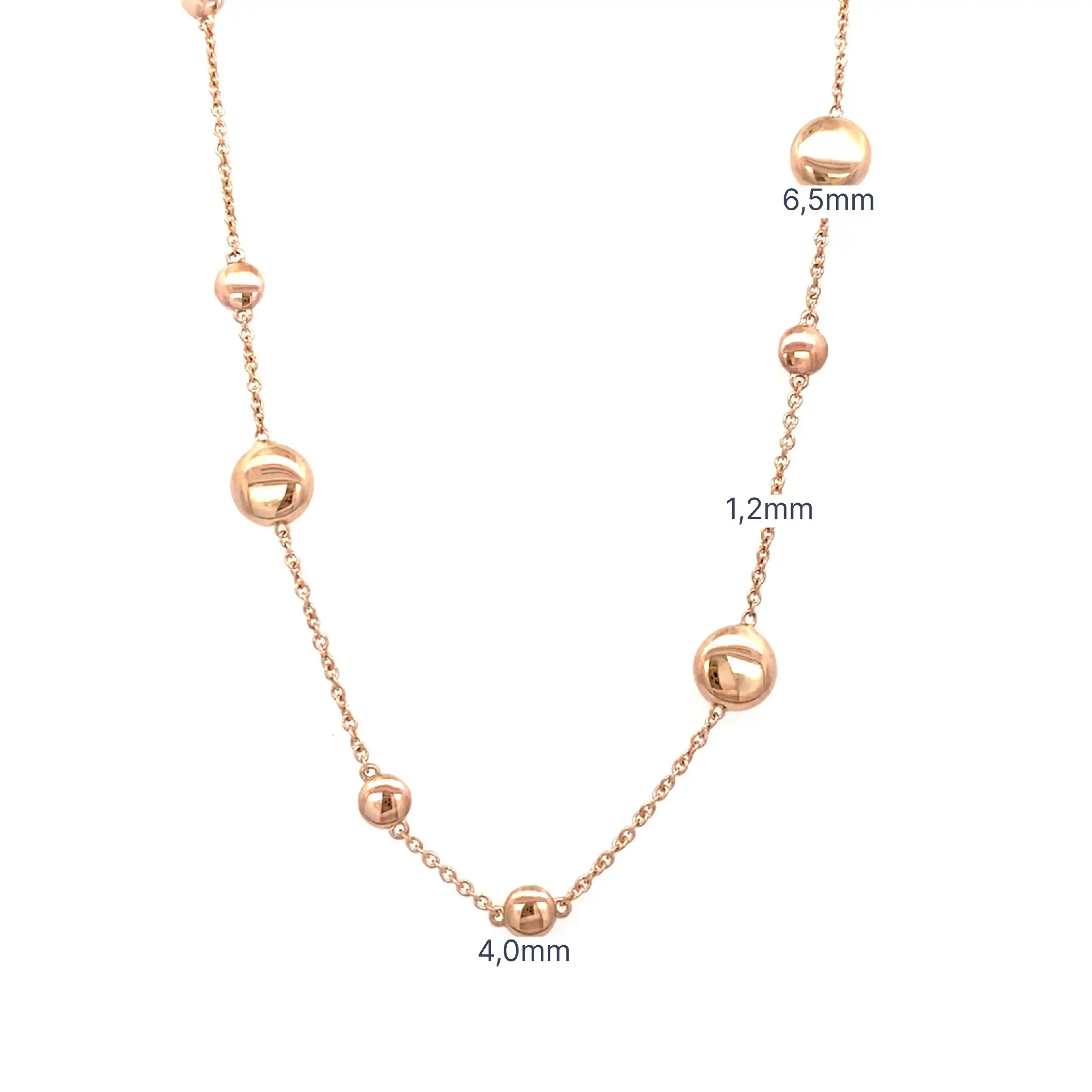 Ankerkette mit Linsen Roségold Ankerkette mit Linsen Roségold