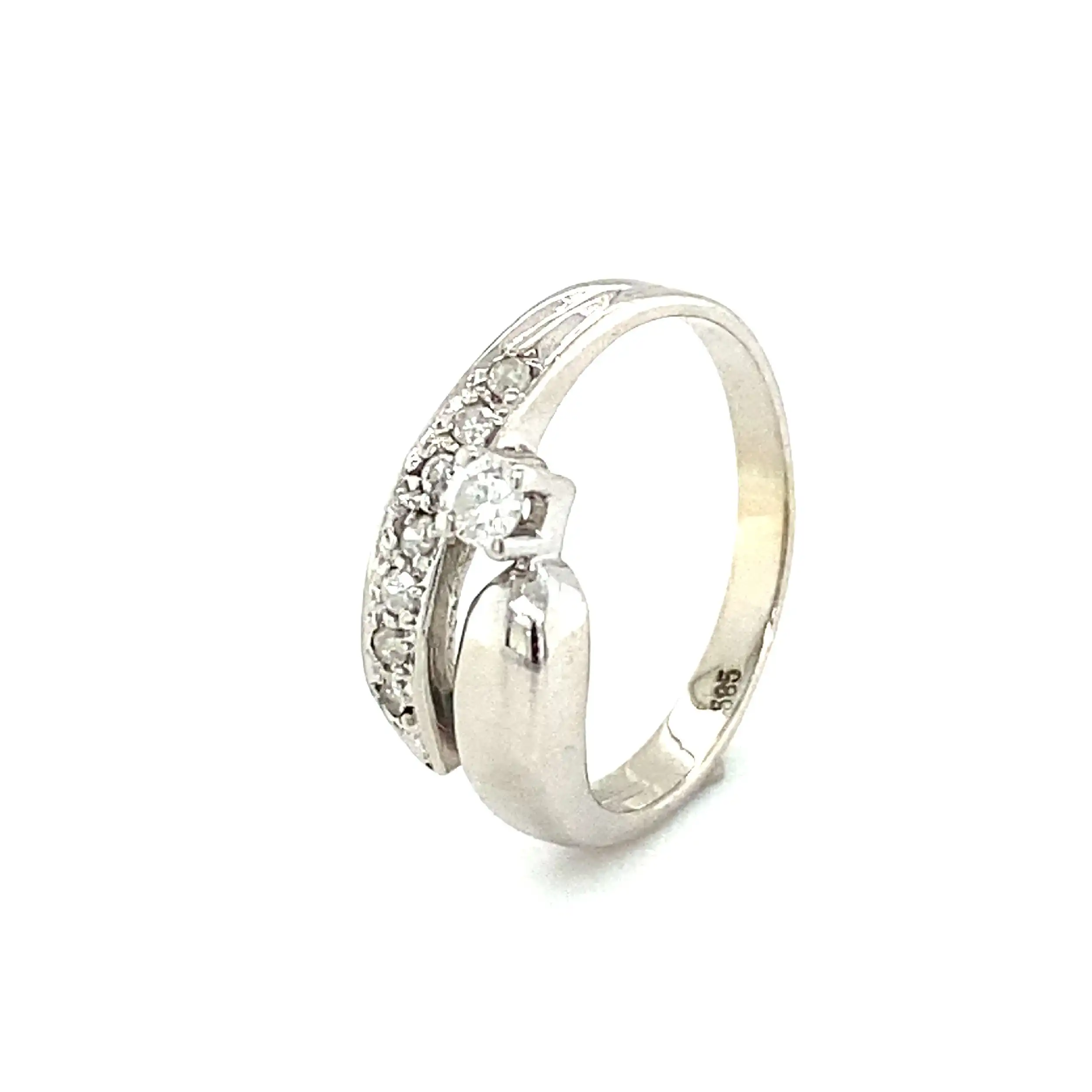 Ring Weißgold mit Brillant und Diamanten
