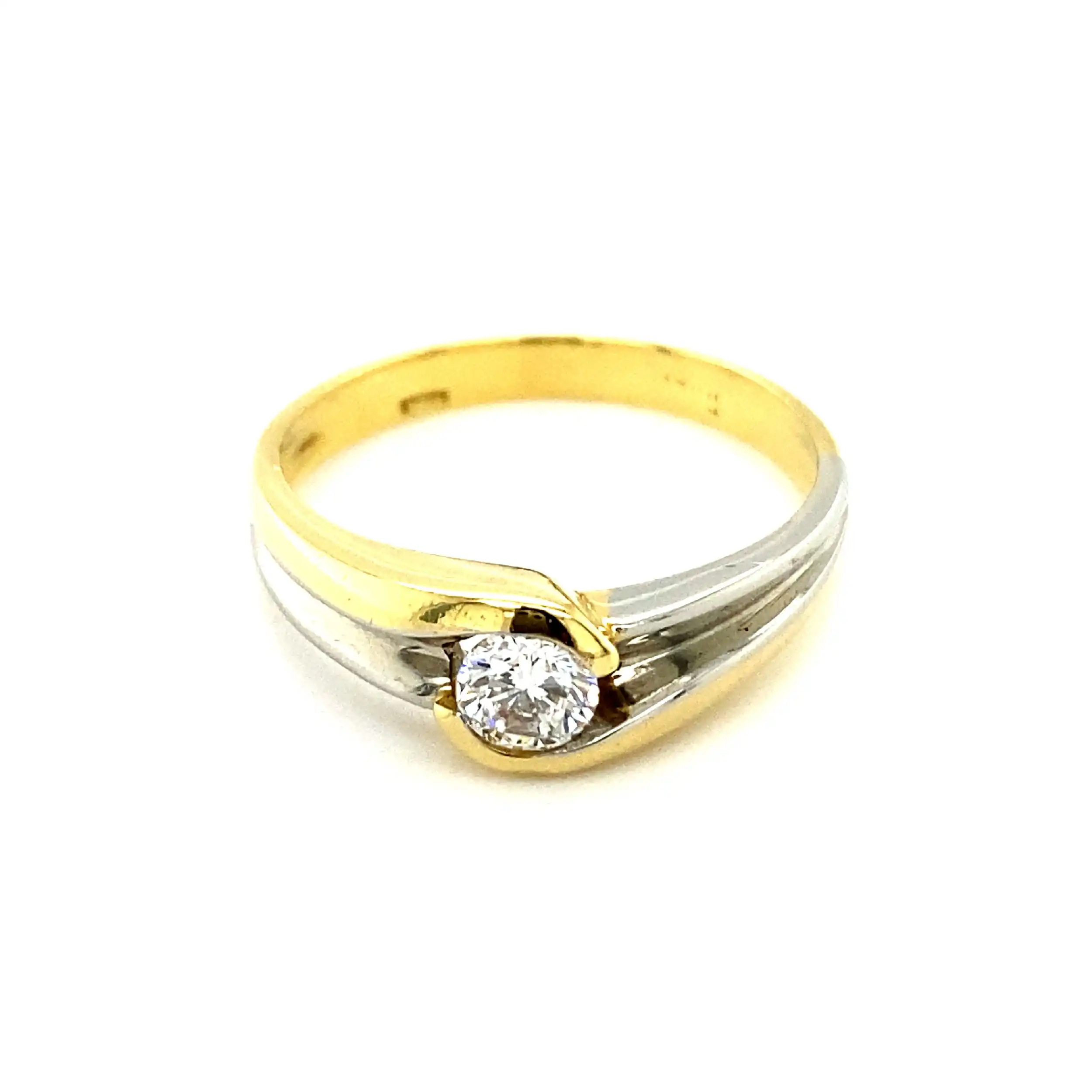 Ring Bicolor mit Brillant Ring Bicolor mit Brillant