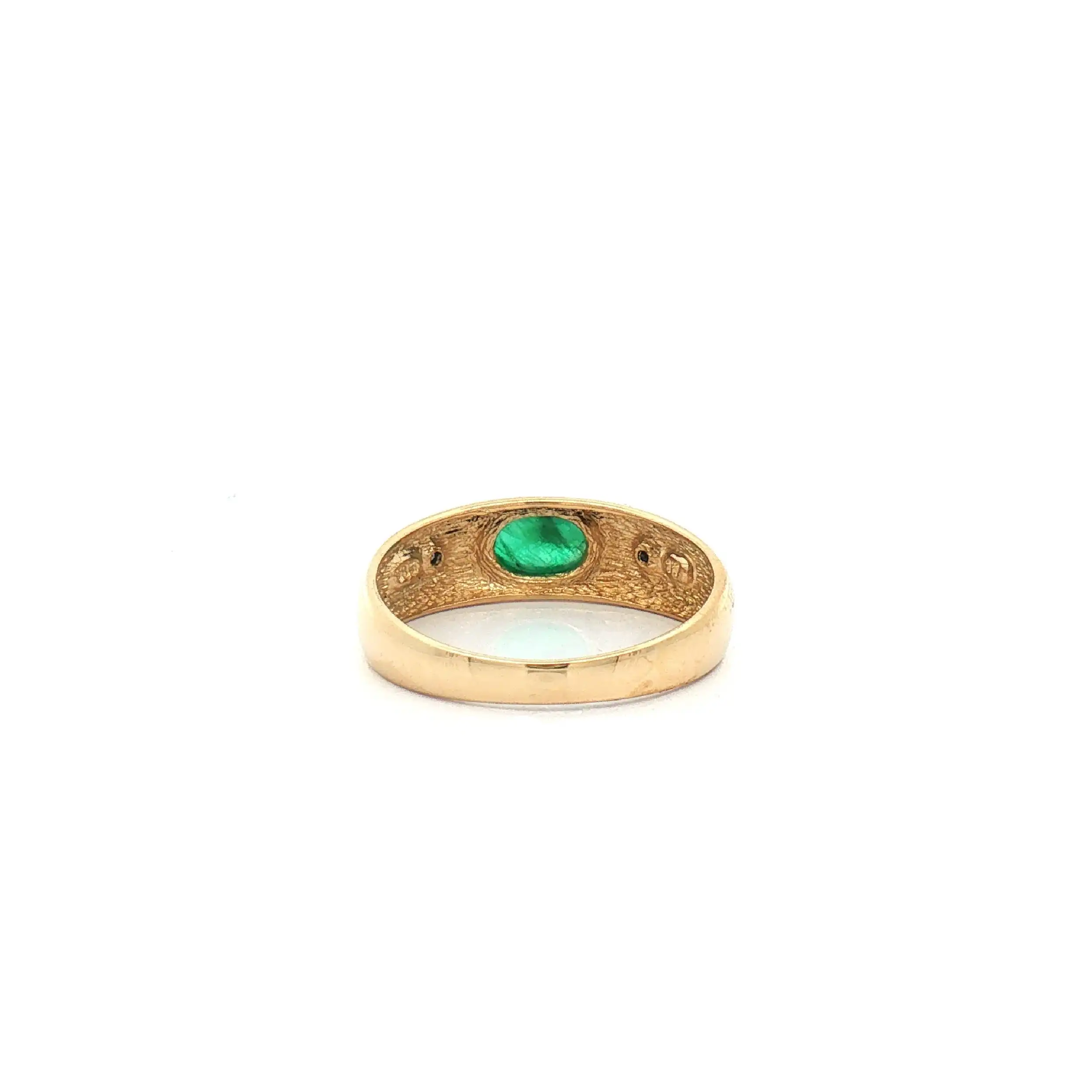 Ring Gelbgold mit Brillanten und grünem Farbstein Ring Gelbgold mit Brillanten und grünem Farbstein
