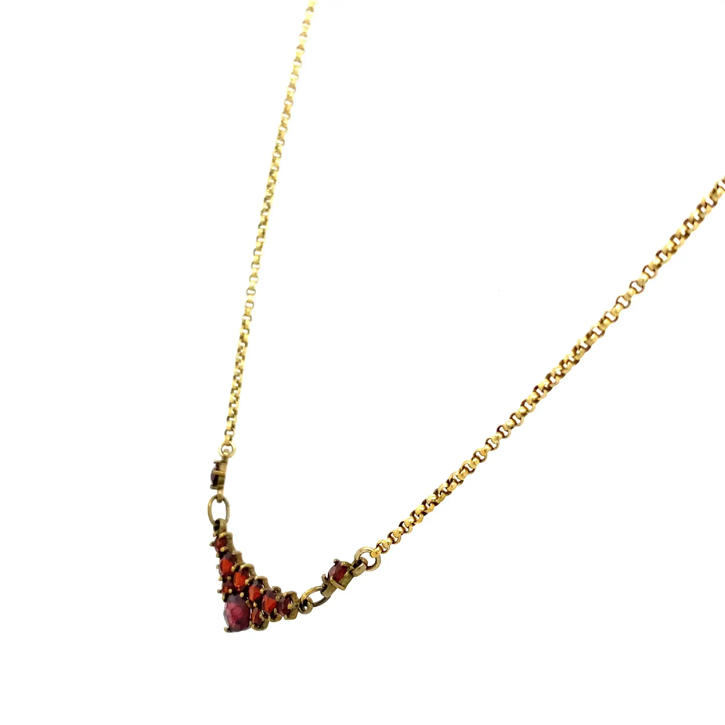 Collier Gelbgold mit Granat Collier Gelbgold mit Granat