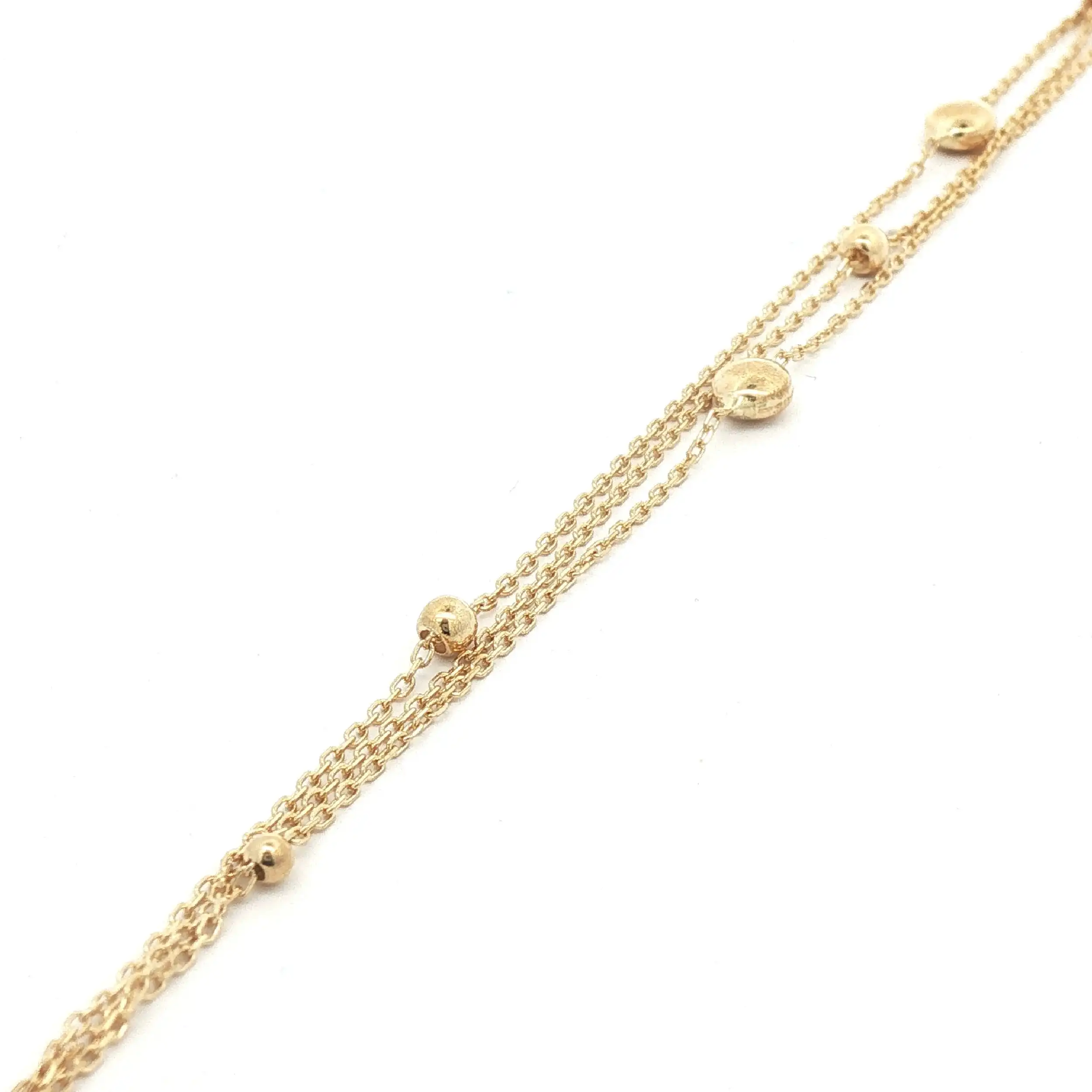 Armband Gelbgold dreireihig mit Kügelchen