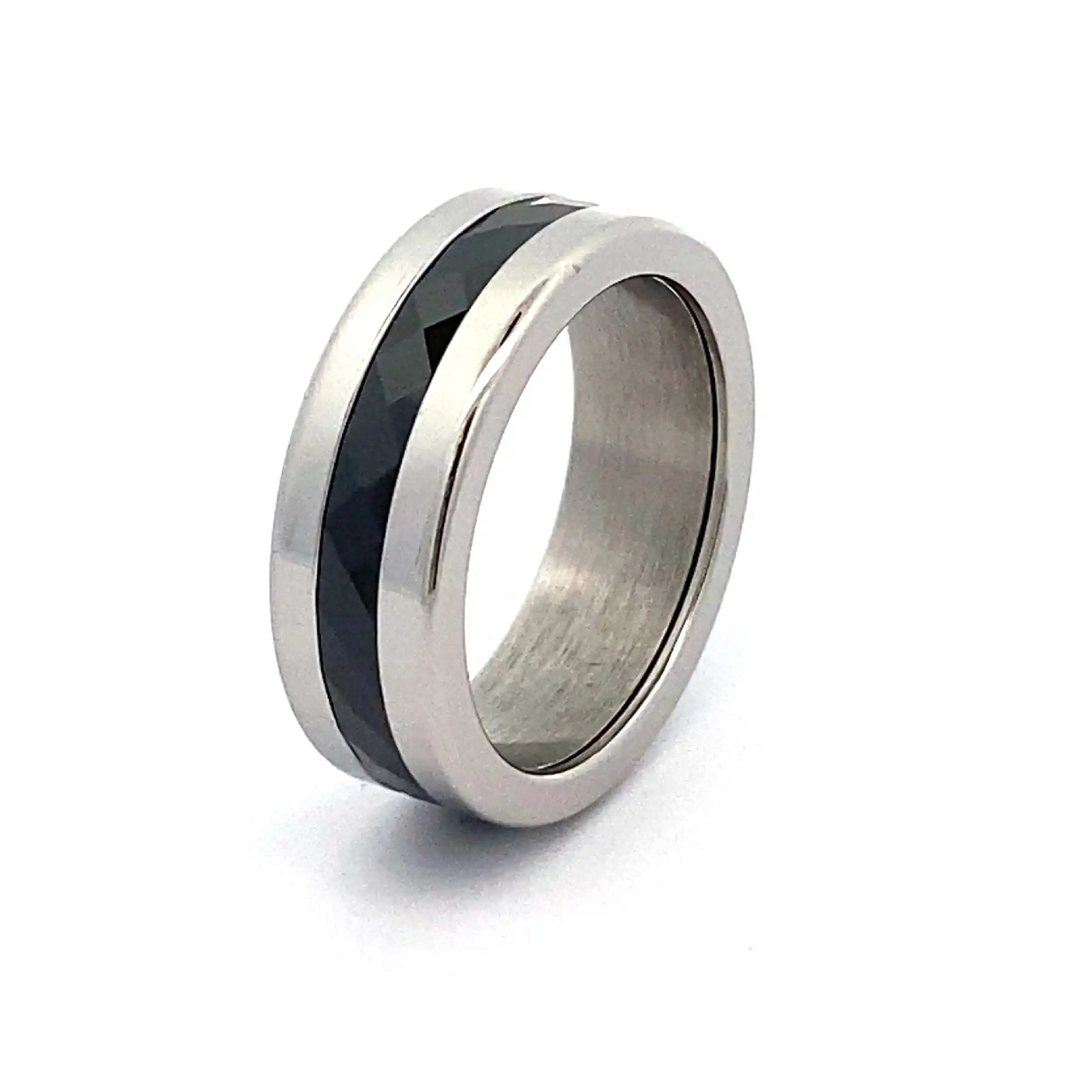 Ring Stahl Bering mit Keramik wechselbar Ring Stahl Bering mit Keramik wechselbar