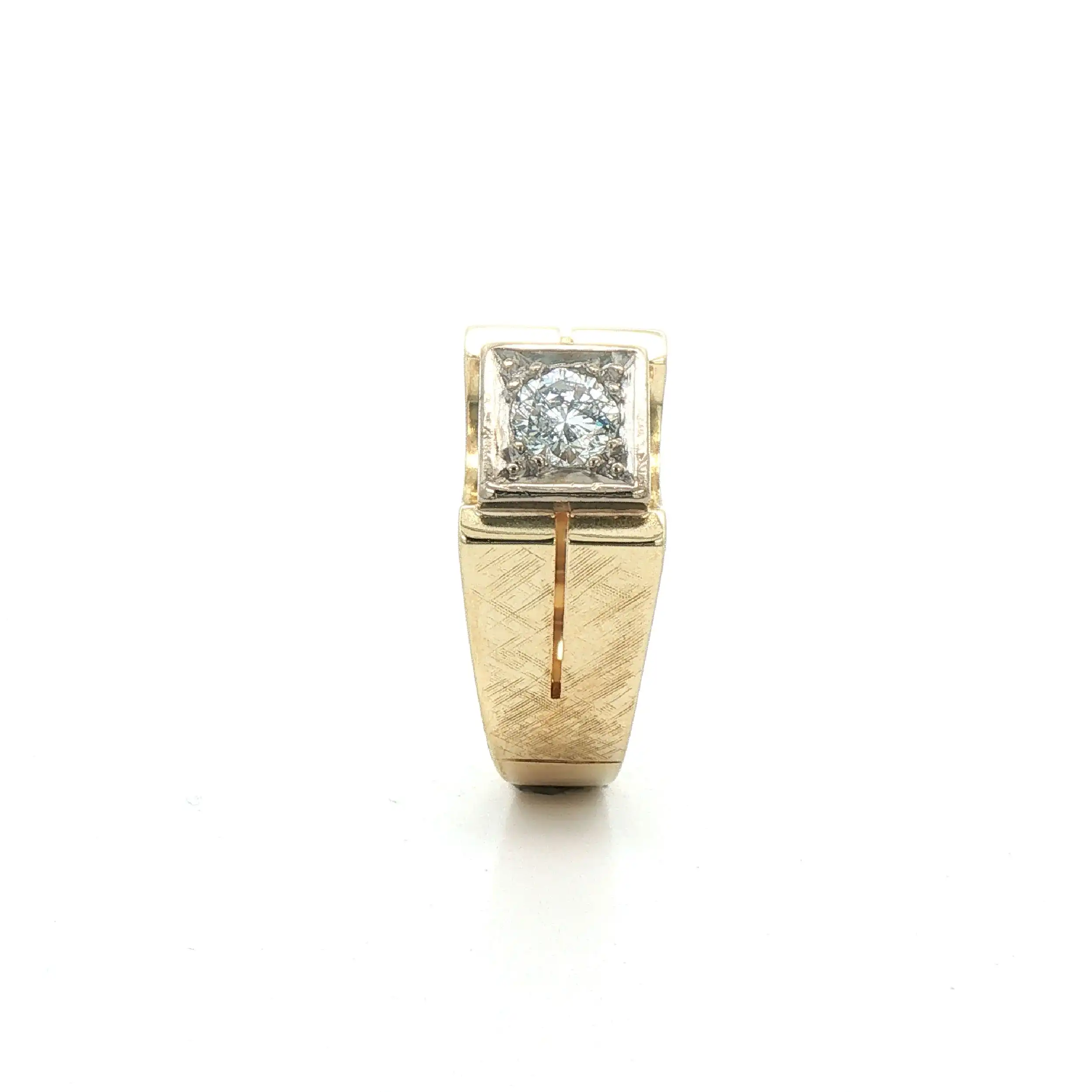 Herrenring Gelbgold mit Brillant Herrenring Gelbgold mit Brillant