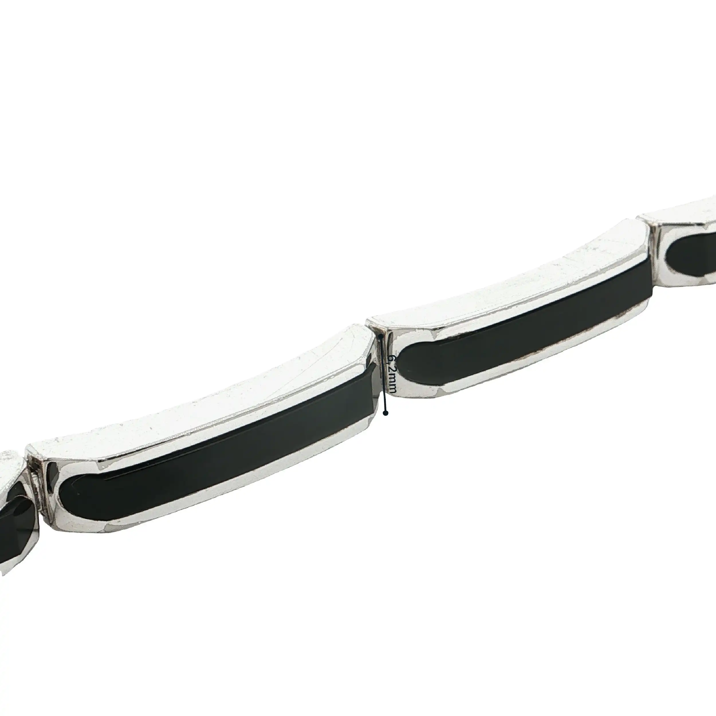Armband Silber mit schwarzen Elementen