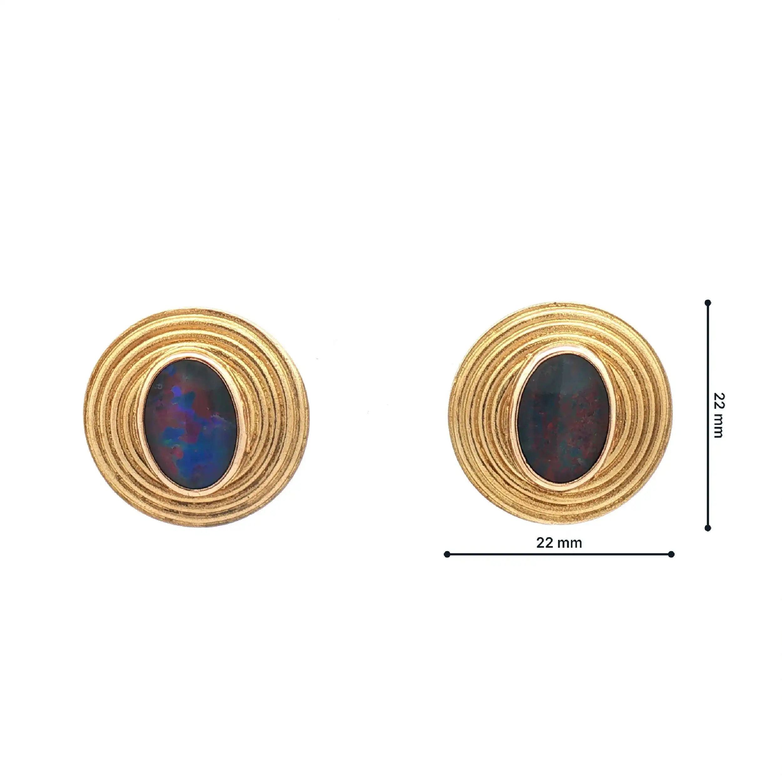 Ohrringe Gelbgold mit Farbstein Handarbeit Ohrringe Gelbgold mit Farbstein Handarbeit