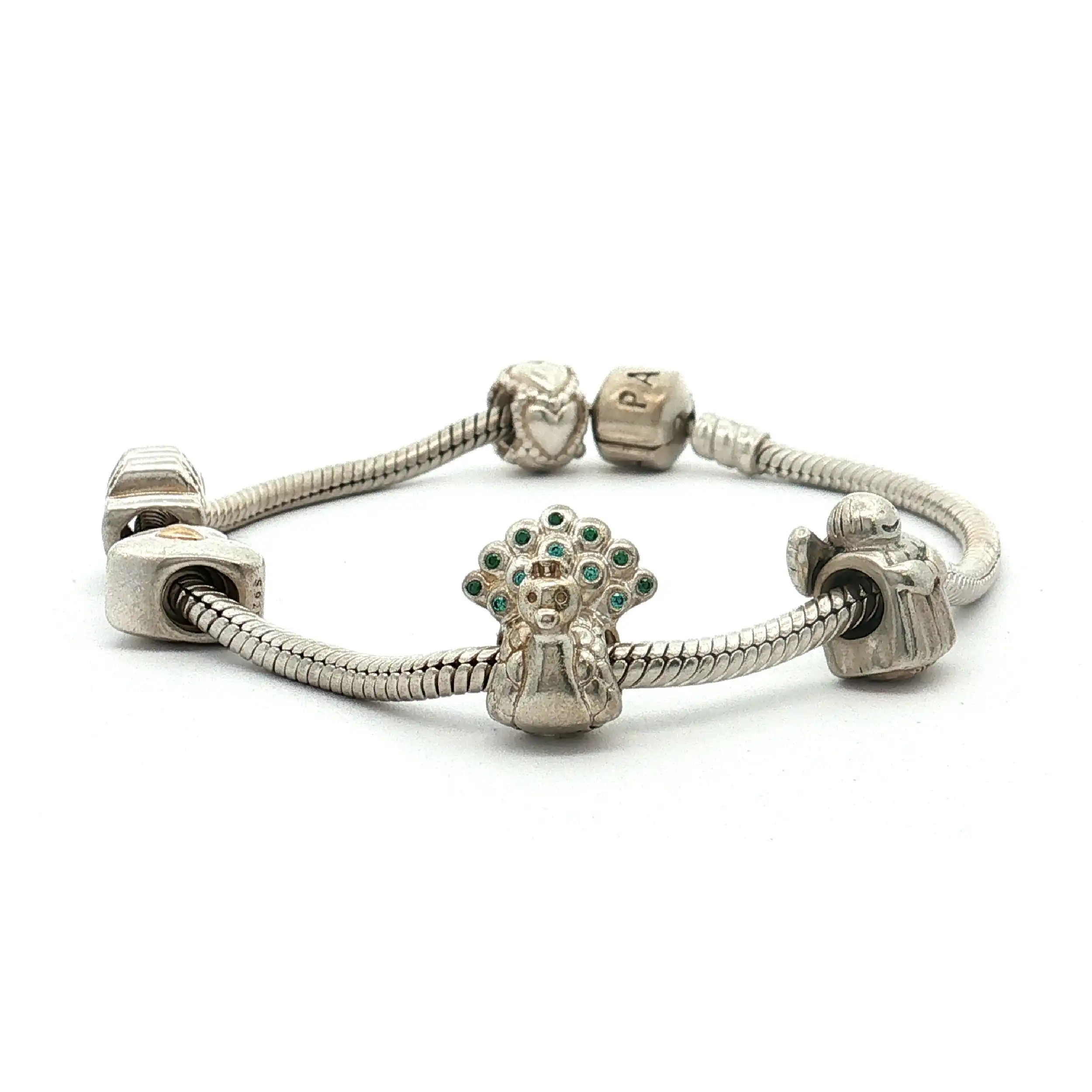 Armband Silber Pandora mit 5 Charms