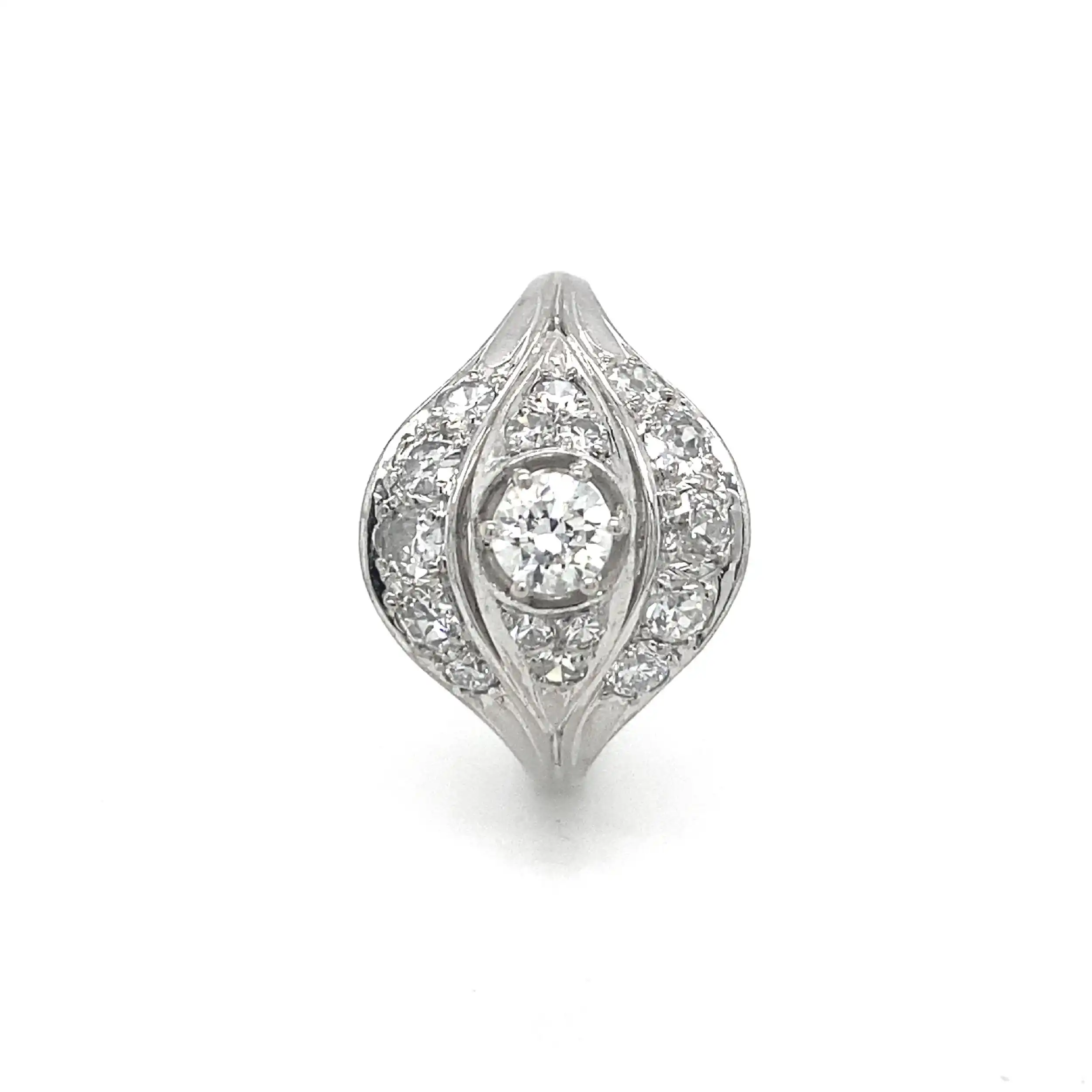 Ring Weißgold mit Brillanten und Diamanten Ring Weißgold mit Brillanten und Diamanten