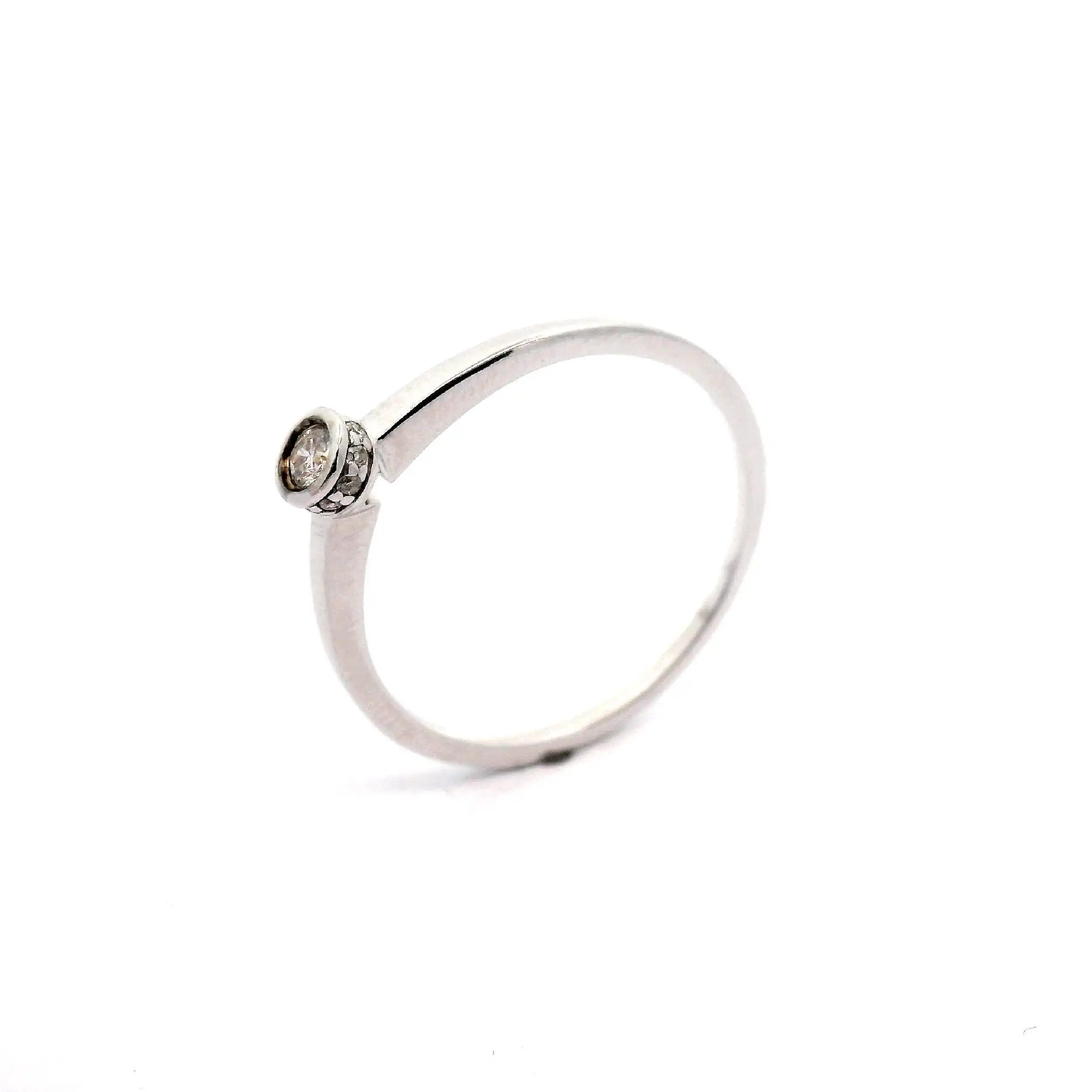 Ring Weißgold mit Brillant Ring Weißgold mit Brillant