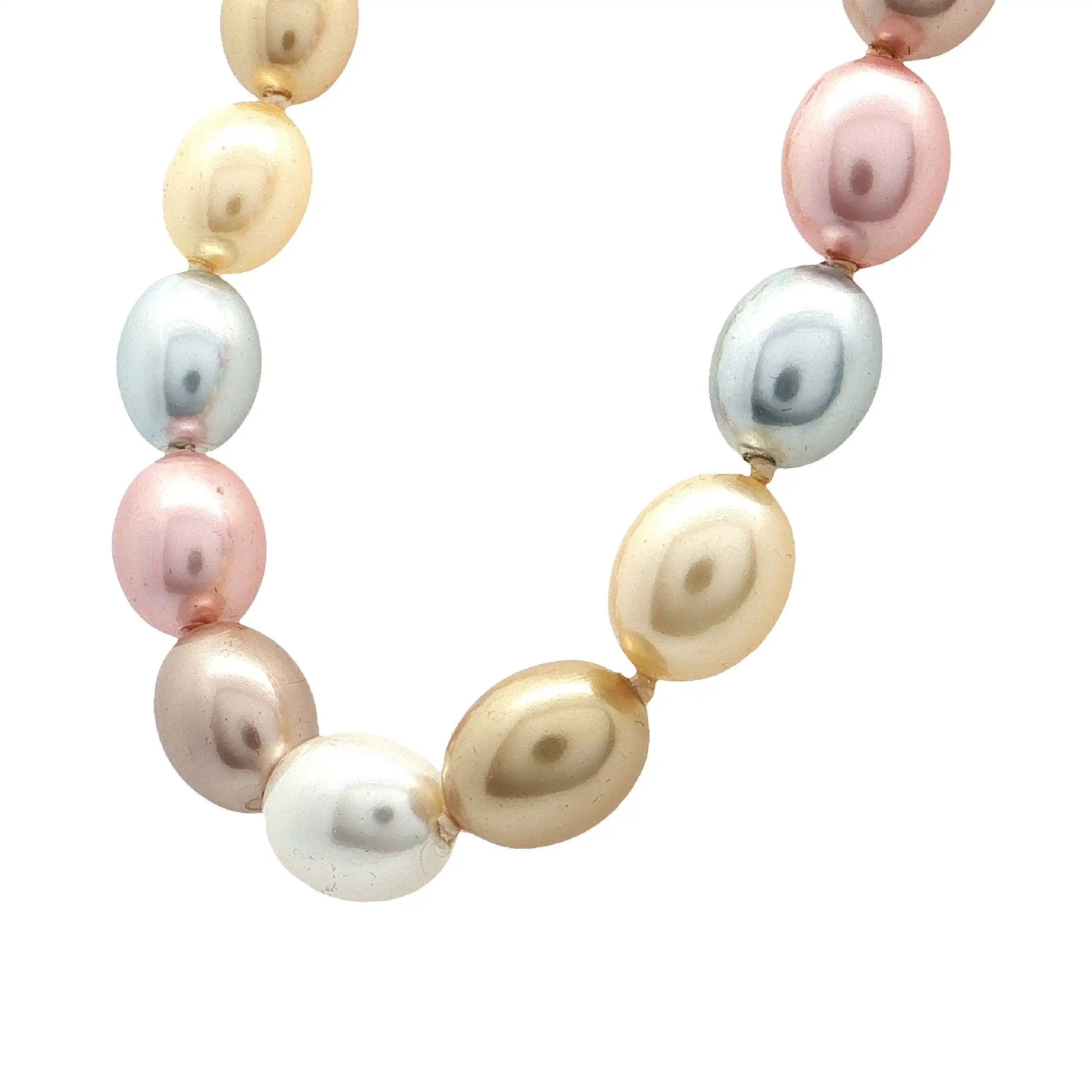 Perlenkette mit Gelbgold Verschluss Perlenkette mit Gelbgold Verschluss