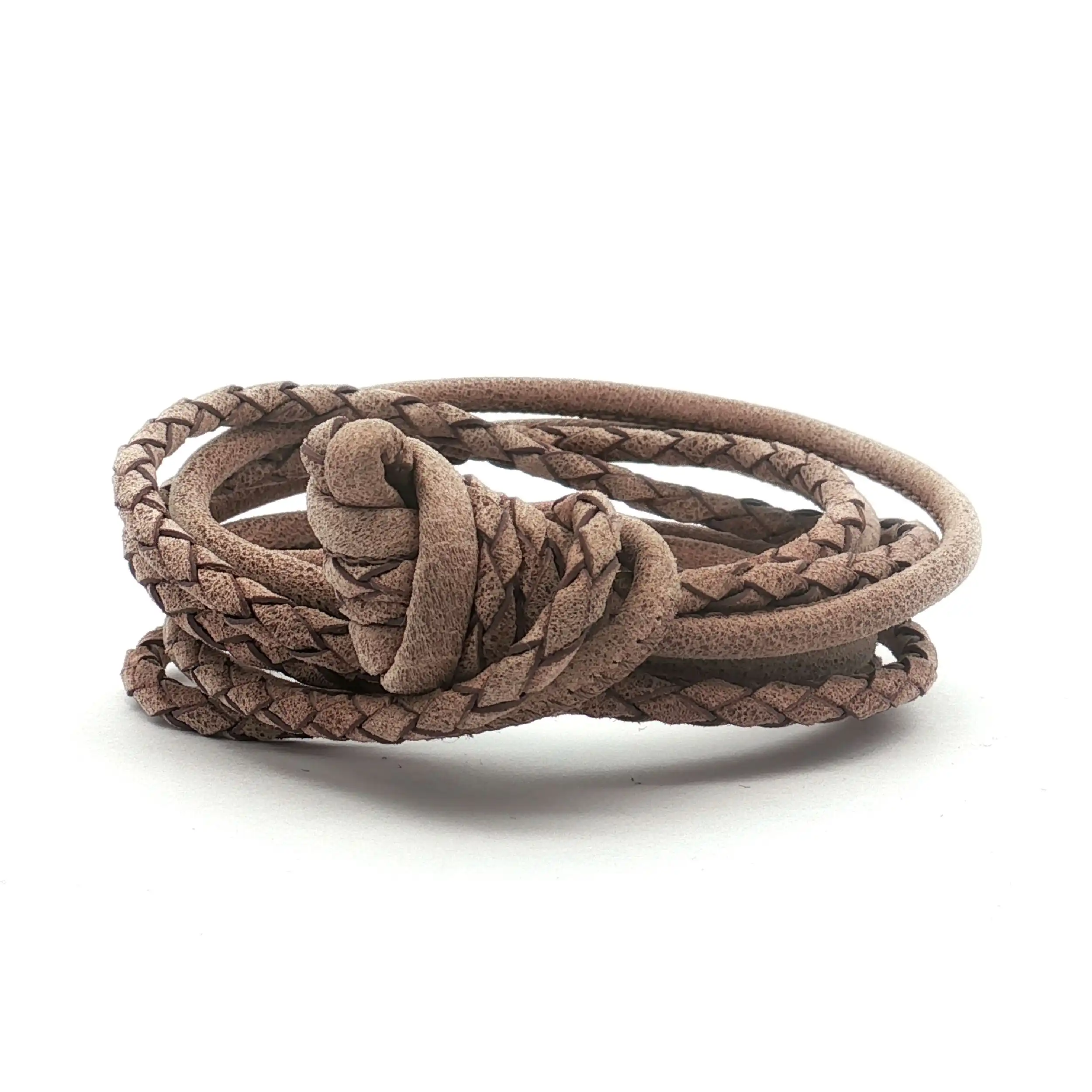 Lederarmband Capolavoro Nuss 4-reihig