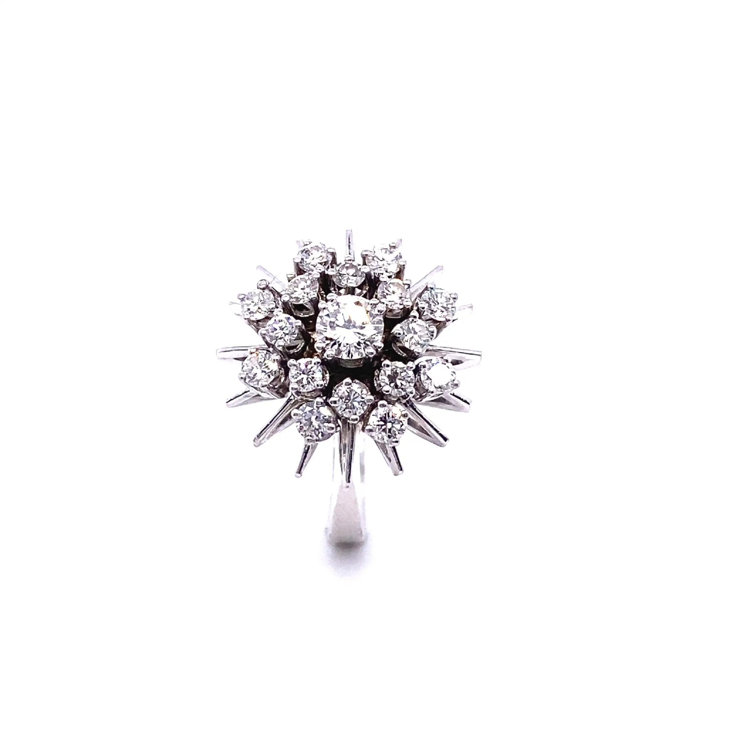 Ring Weißgold mit Brillanten, graviert mit 1,28ct Ring Weißgold mit Brillanten, graviert mit 1,28ct