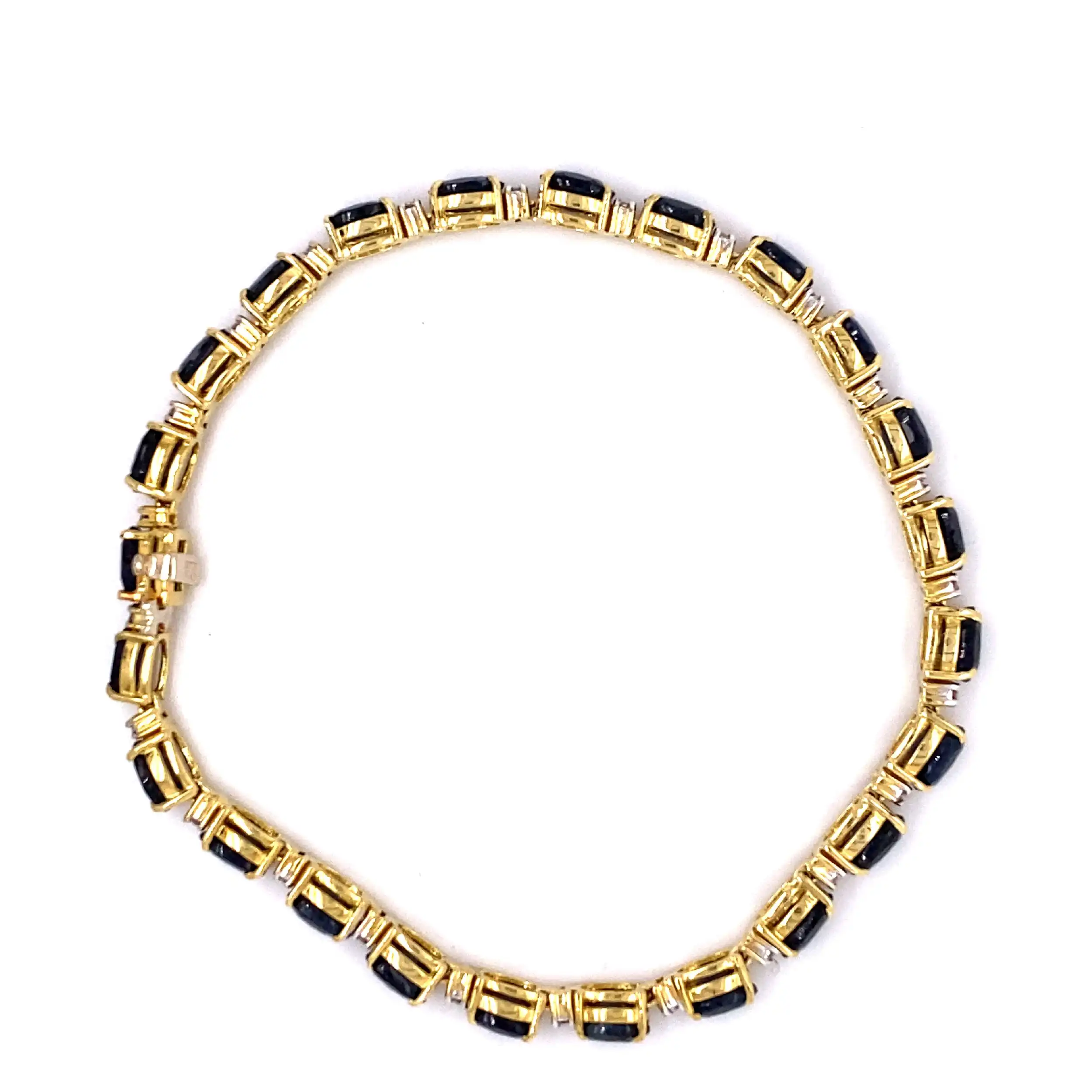 Armband Gelbgold mit Saphiren, Brillanten und EPL Expertise Armband Gelbgold mit Saphiren, Brillanten und EPL Expertise