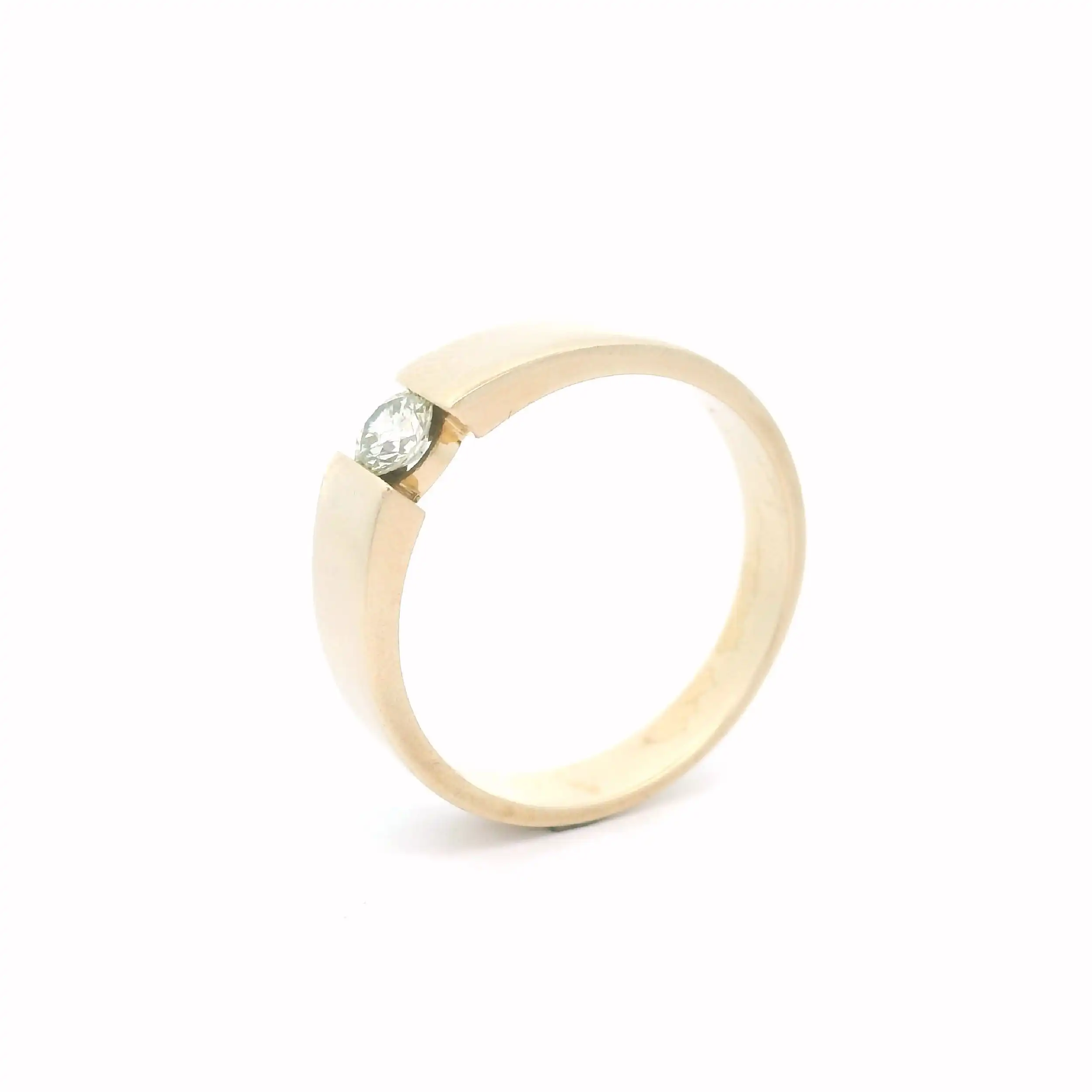 Ring Gelbgold mit Brillant 0,2ct graviert Ring Gelbgold mit Brillant 0,2ct graviert