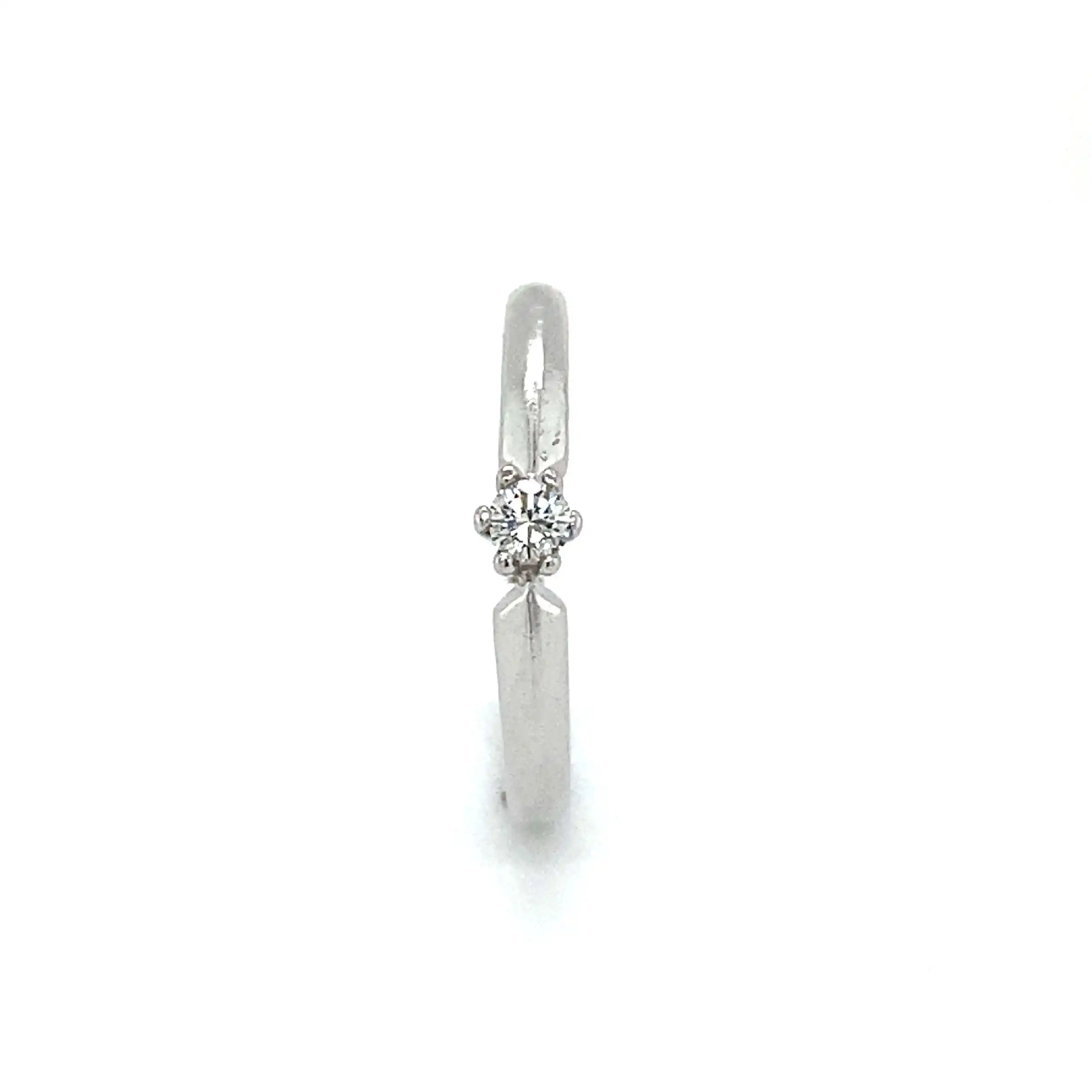 Ring Weißgold mit Brillant, graviert mit 0,08ct Ring Weißgold mit Brillant, graviert mit 0,08ct