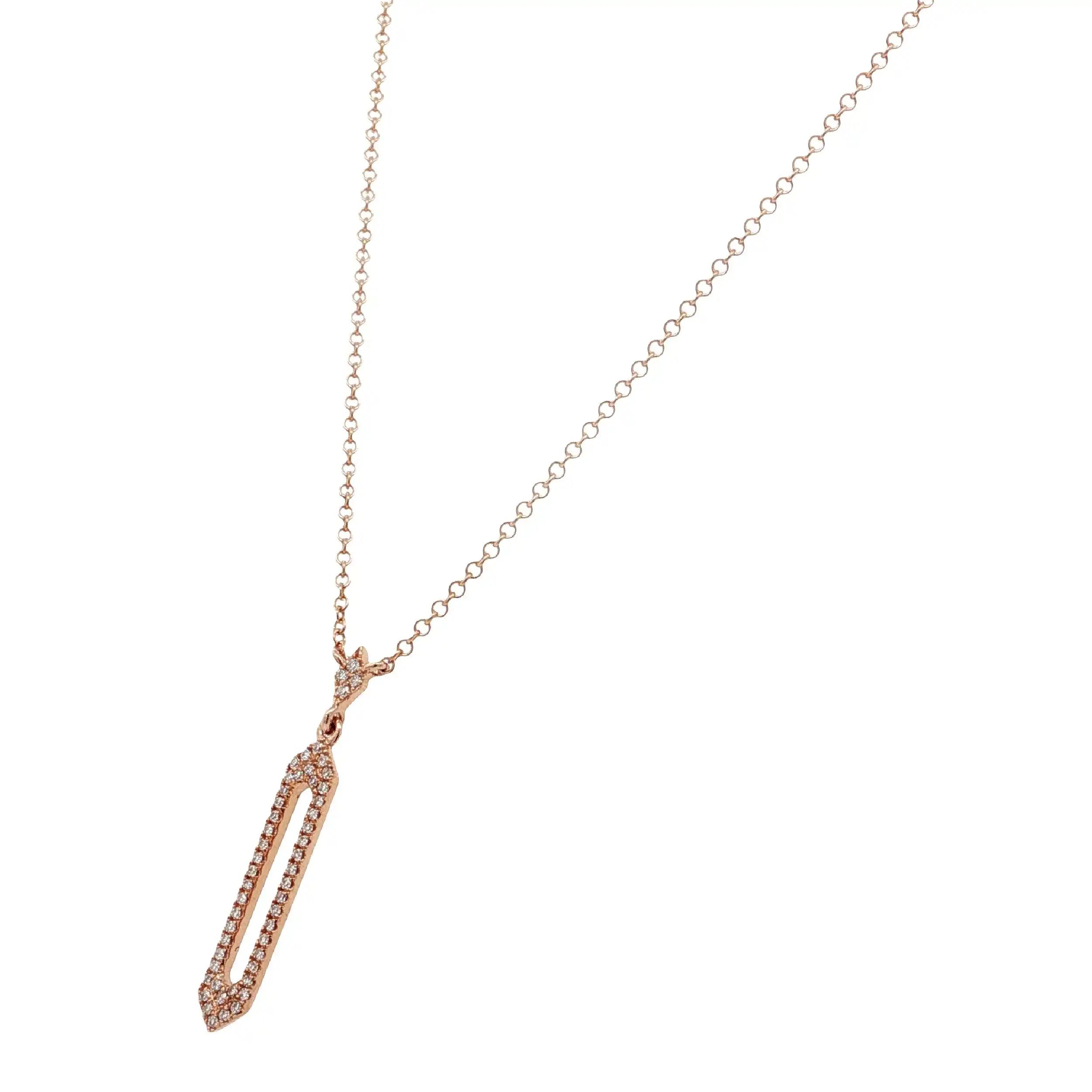 Collier Roségold mit Diamanten 0,13ct. W/SI Collier Roségold mit Diamanten 0,13ct. W/SI