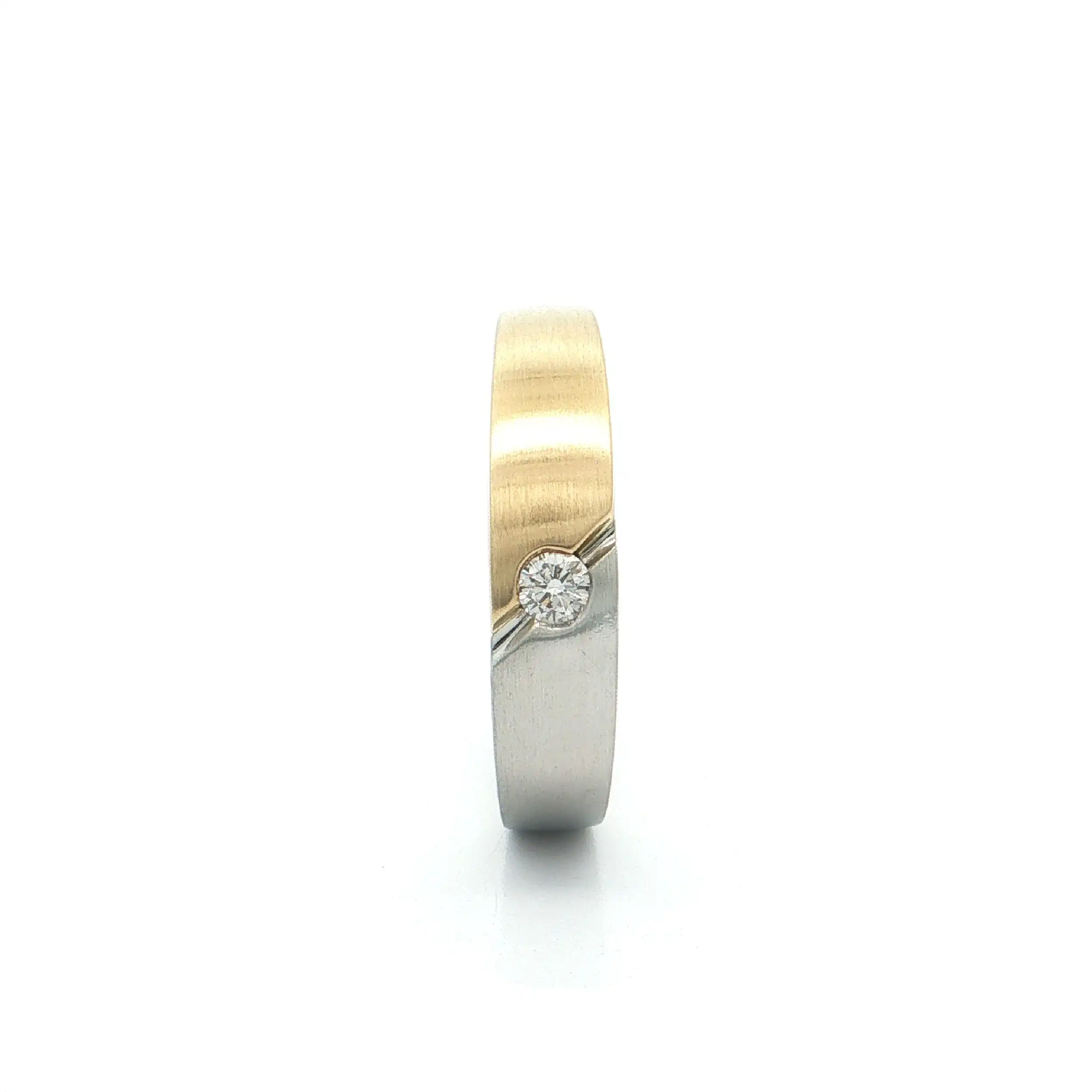 Ring Gelbgold/Platin mit Brillant